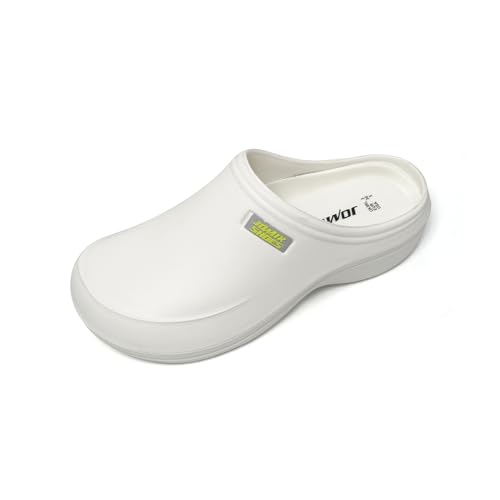 JOMIX Clogs Damen mit Fußbett Pantoletten Berufsschuhe Orthopädische Kochschuhe Bequeme Sanitär-Clogs Medizinische Gartenschuhe Gesundheitsschuhe
