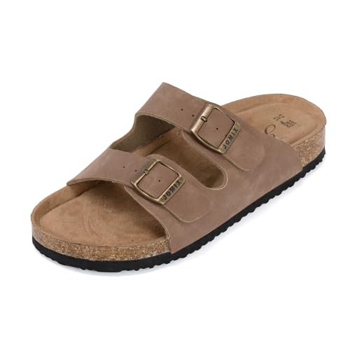 JOMIX Ciabatte Estive da Donna Pantofole in Sughero con Fibbia Regolabile Antiscivolo e Traspirante Adatte per la Casa le Vacanze e le Passeggiate WCX250343