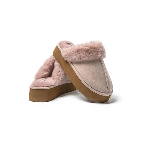 JOMIX Pantofole Donna Invernali Chiusi Ciabatte Pelose Calde da Casa Babbucce Comodo da Inverno MD1035