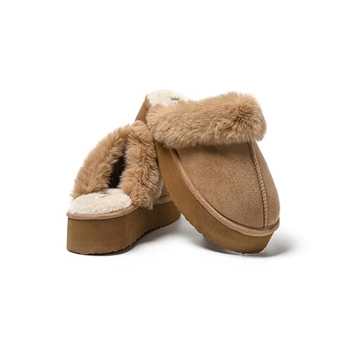 JOMIX Pantofole Donna Invernali Chiusi Ciabatte Pelose Calde da Casa Babbucce Comodo da Inverno MD1035