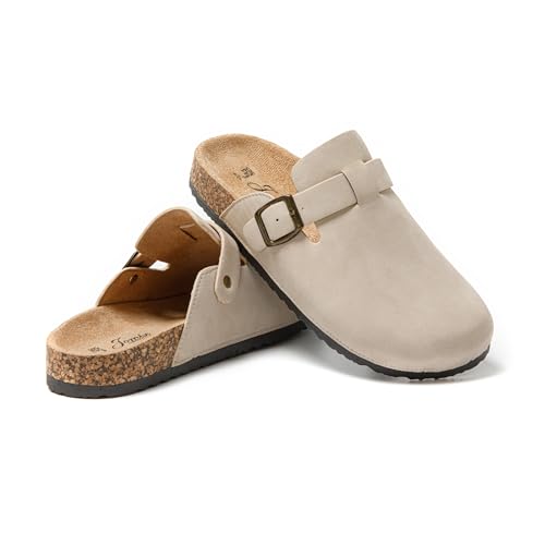 JOMIX Pantofole da Donna in Pelle Sintetica con Suola in Sughero