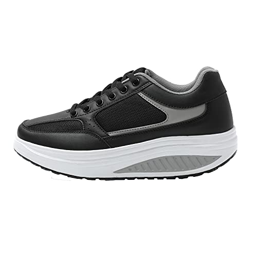 JOMIX Unisex Sneaker Plateau Sportschuhe Turnschuhe Laufschuhe Bequeme Abrollsohle Anti-Rutsch Wippschuhe Abrollschuhe Fitness Gym Outdoor