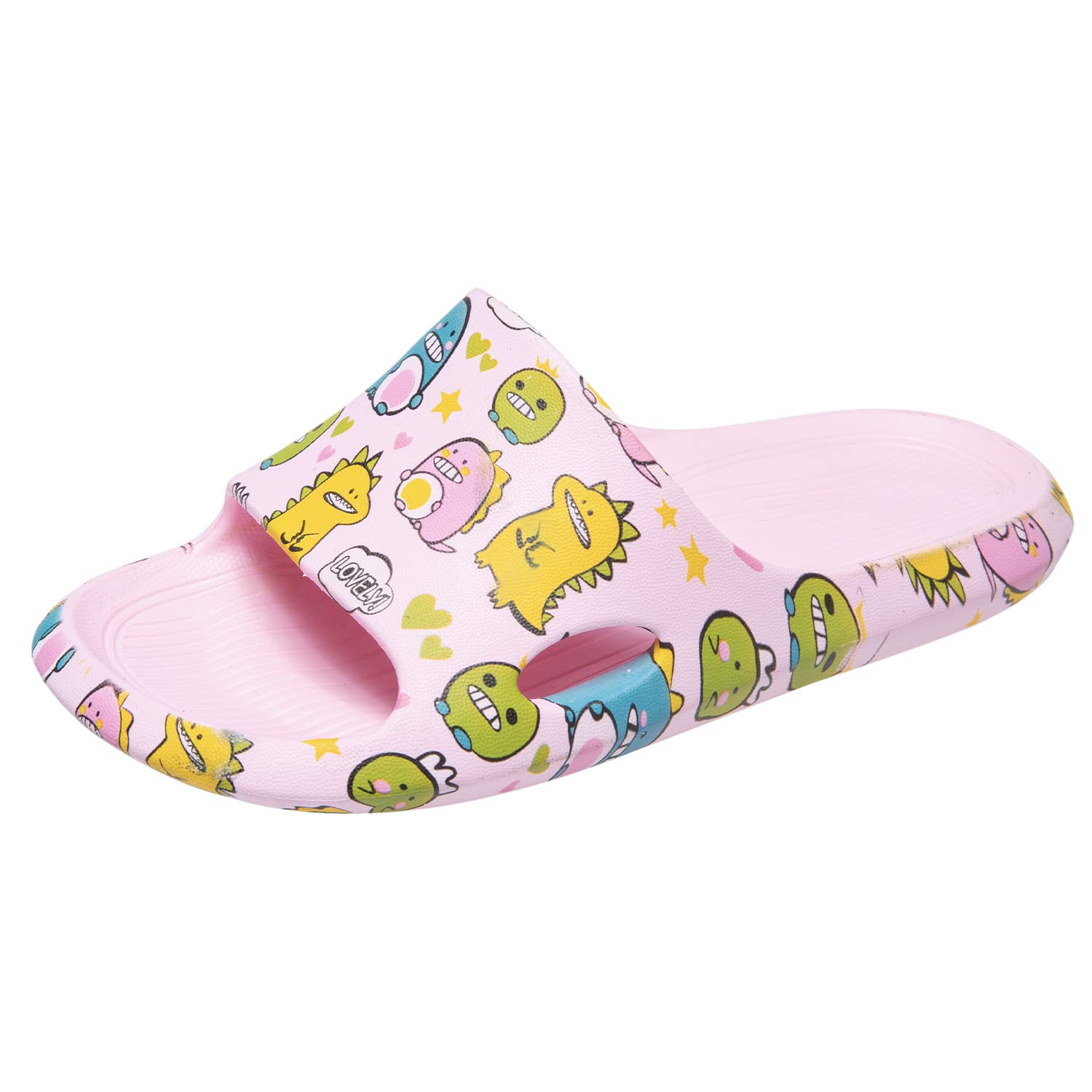 JOMIX Kinder Schlappen Jungen und Mädchen Sommer Bunte Dinosaurier Sandalen Weiche Badelatschen Badeschlappen Schwimmbad Meer Strand