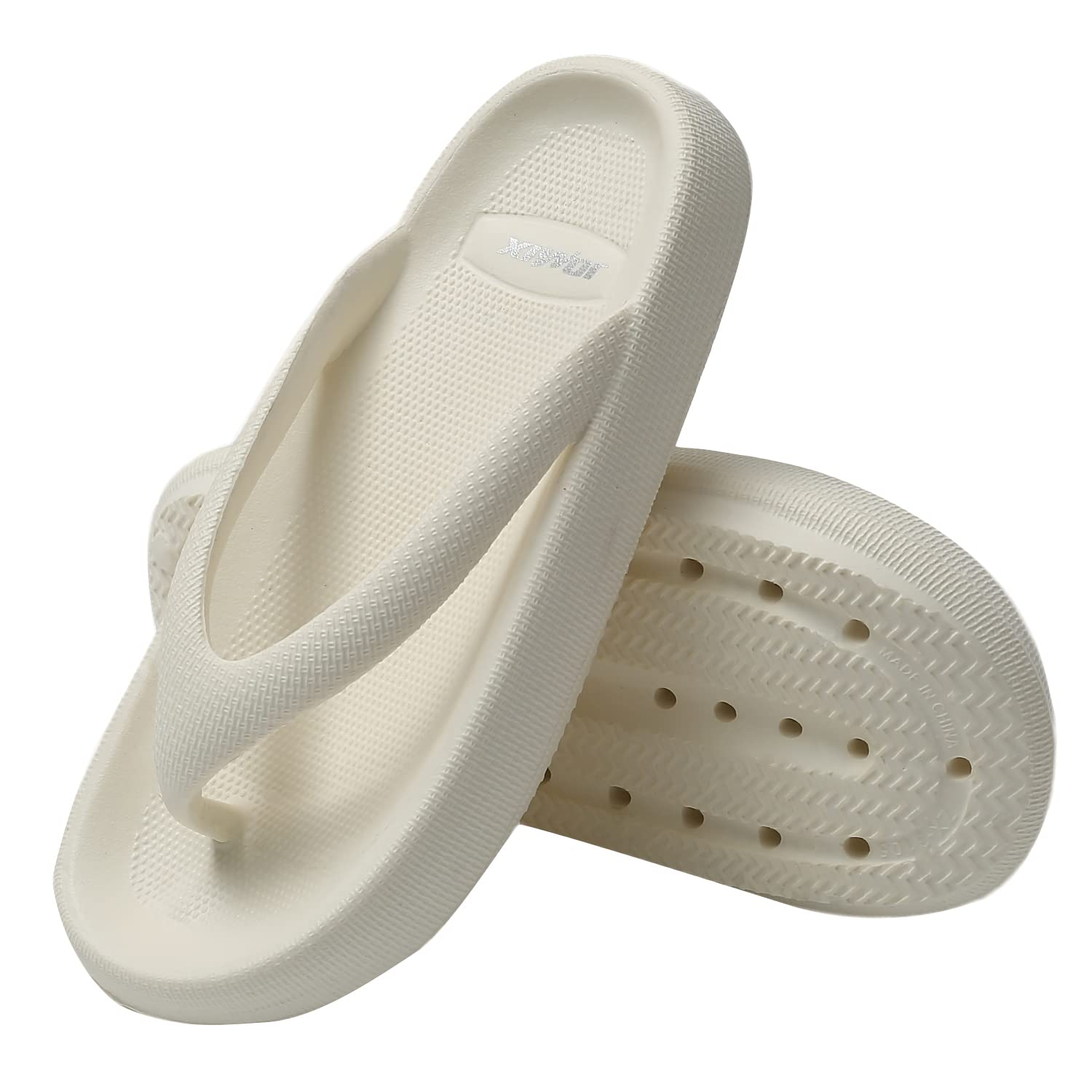 JOMIX Sommer Flip Flops Damen Dicke Sohle Schlappen Weiche Sandalen Einfarbige Badelatschen Badeschlappen Meer Pool Strand Schwimmen