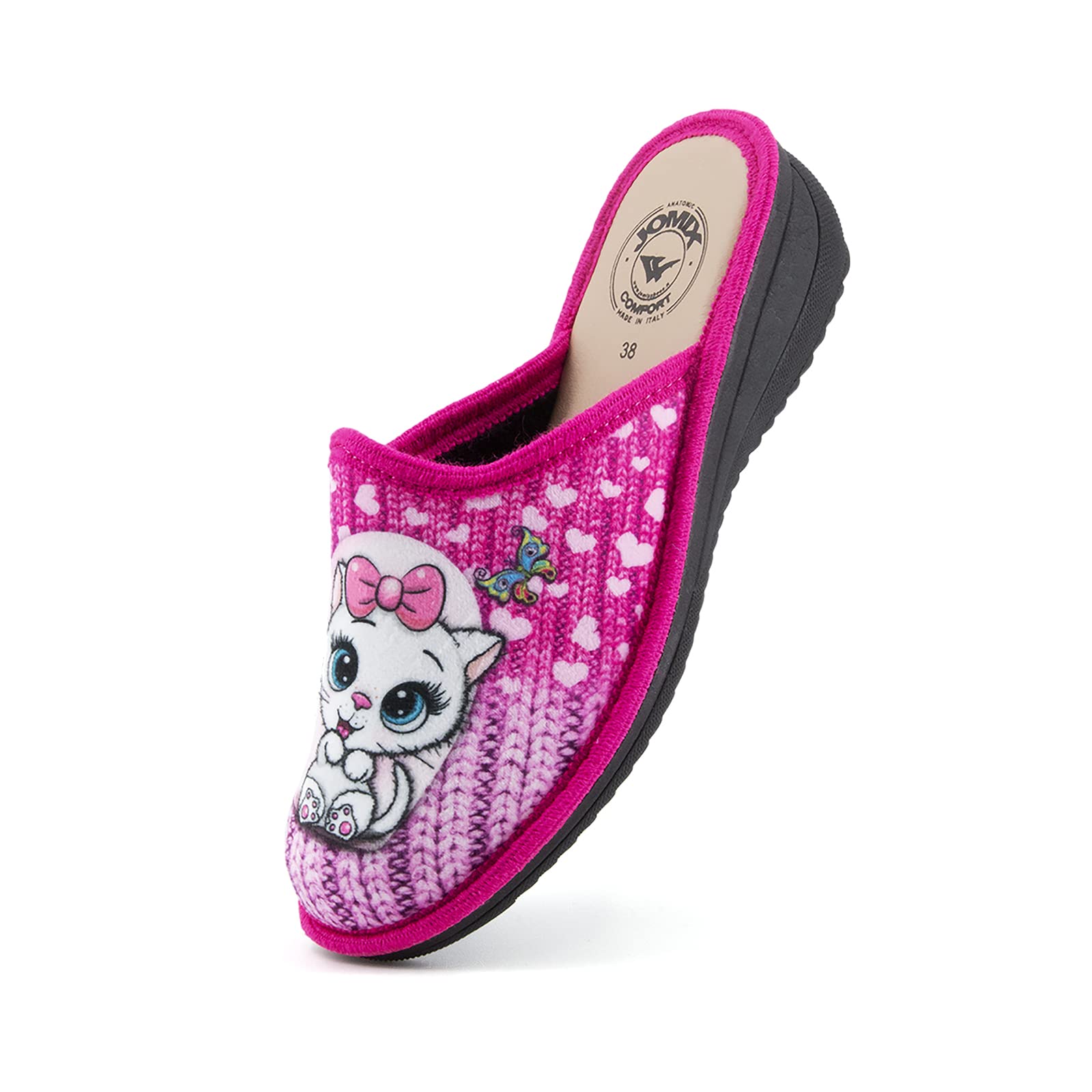 JOMIX Winter Hausschuhe Damen Bequeme Pantoffeln Bequeme Italien Slippers Indoor