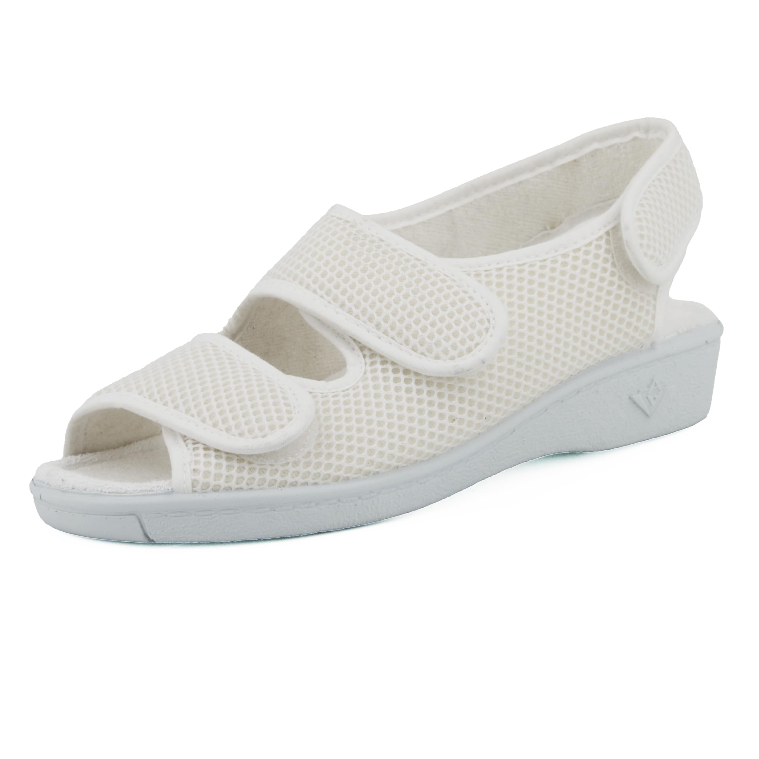 JOMIX Gesundheitsschuhe Damen Orthopädische Hauschuhe Diabetiker Schuhe Weiche Keilabsatz Hallux Valgus Schuhe mit Klettverschluss Sandalen Rutschfeste