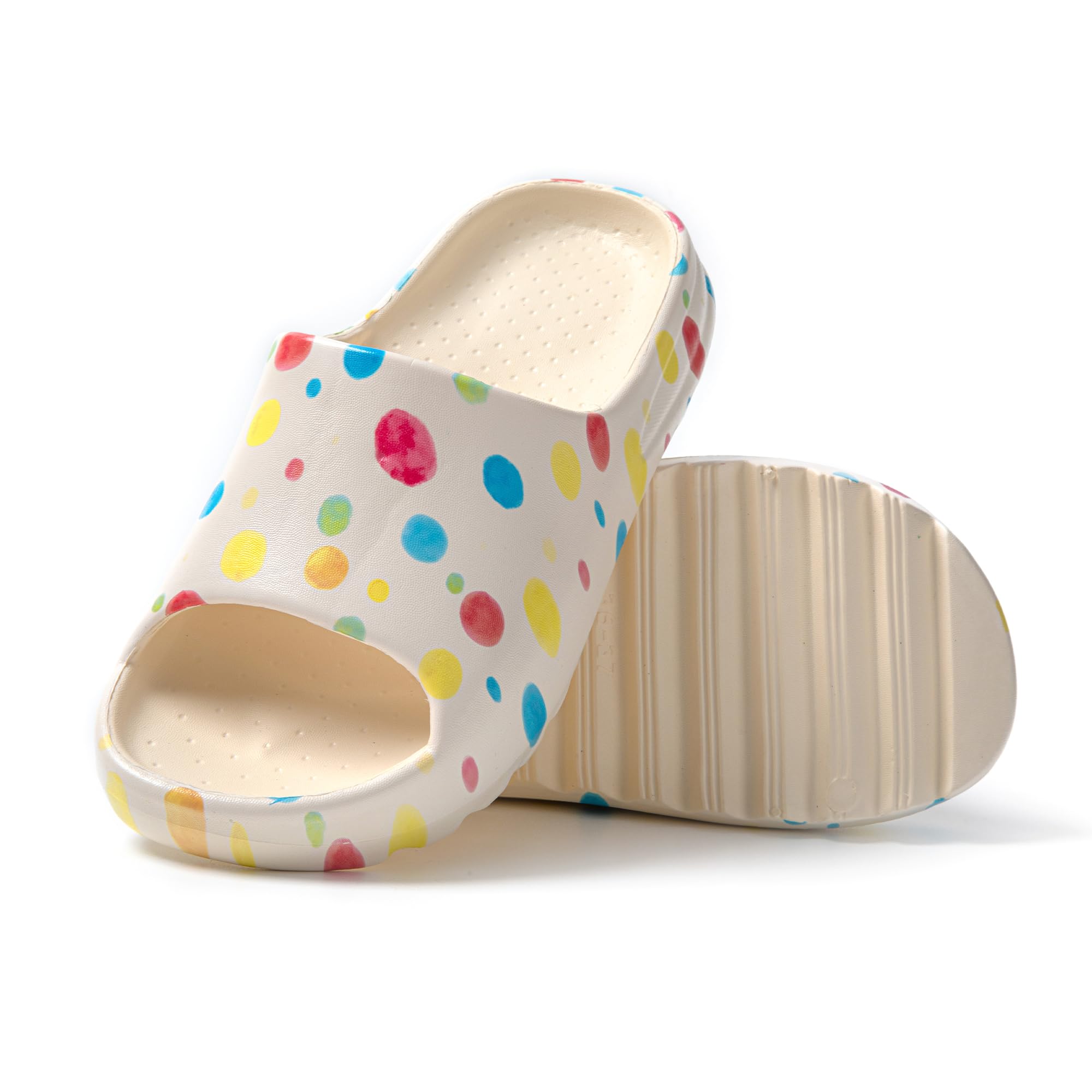 JOMIX Damen Badelatschen Sommer Dicke Sole Pantoletten 100% EVA Weiche Badeschuhe Süße Schlappen Lustig Sandalen