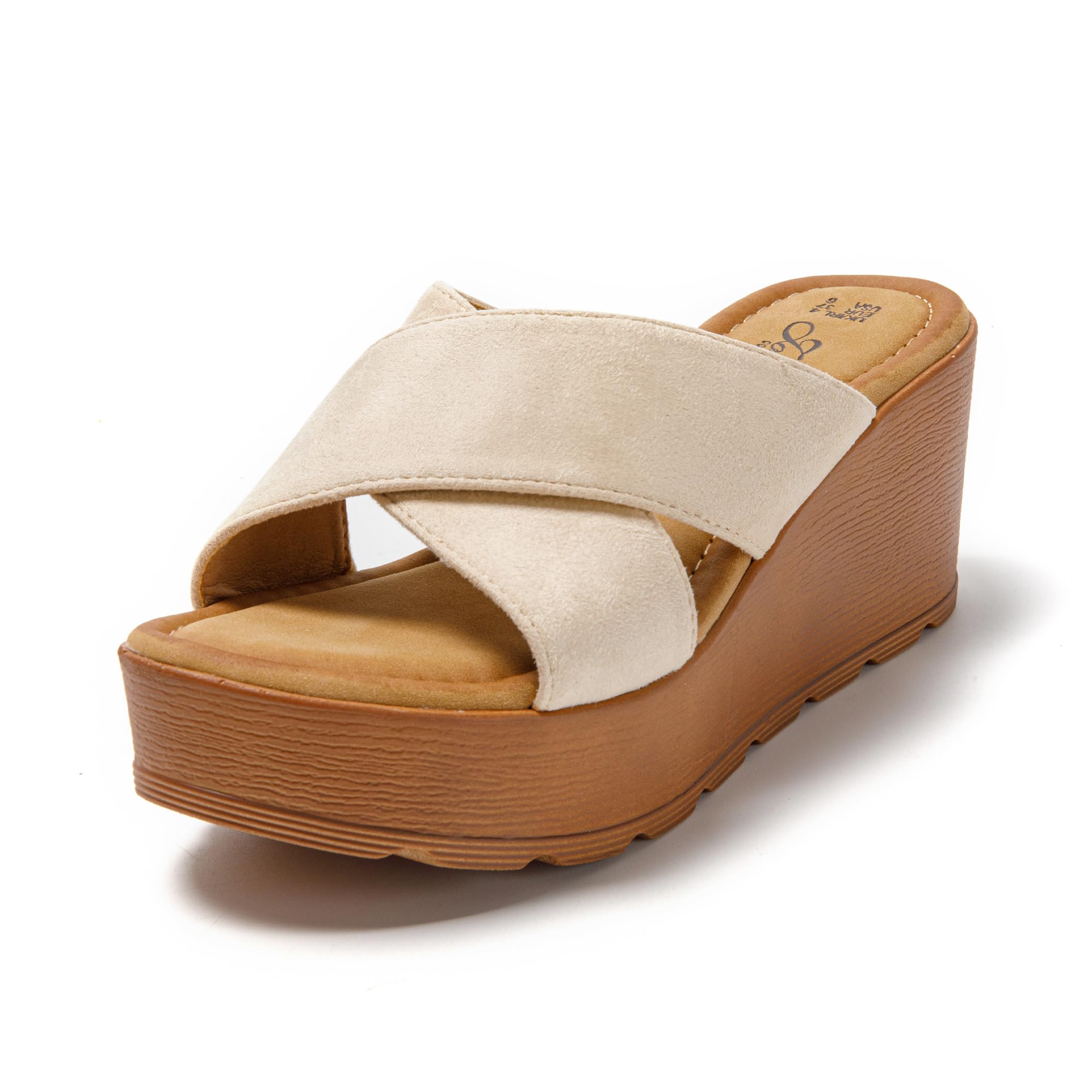 JOMIX Ciabatte da donna con plateau, sandali con zeppa