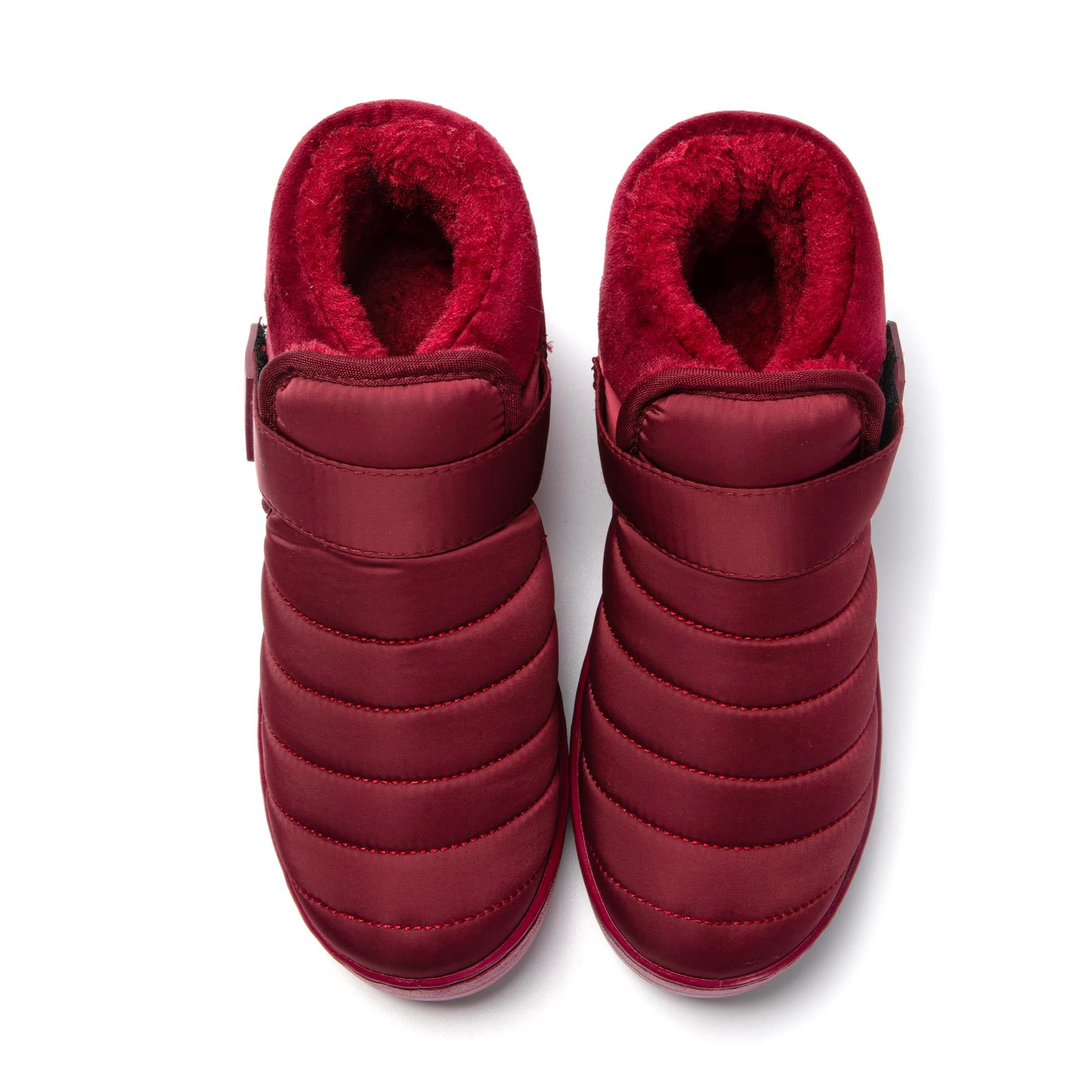 JOMIX Pantofole Donna Stivali Invernali Ciabatte Chiuse Calde da Casa Scarpe Mocassini da Inverno Babbucce Pelose Comode Chiusura a Strappo Regolabile