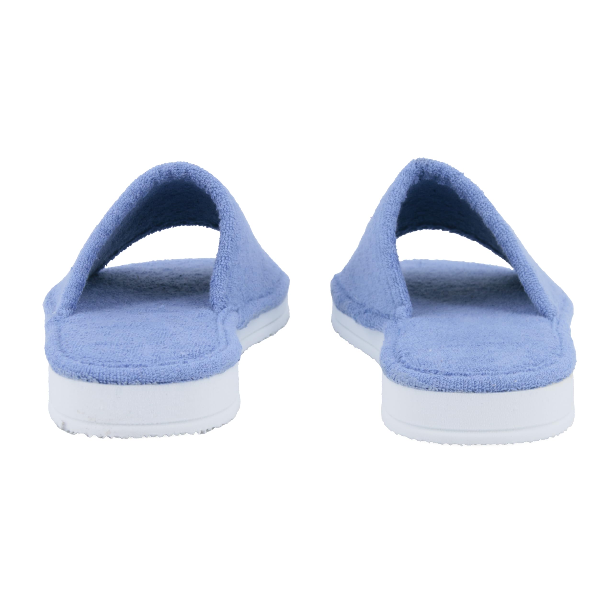 JOMIX Frottee Hausschuhe Damen Weiche Keilabsatz Pantoffeln Offen Bequeme Einfarbige Slipper Indoor