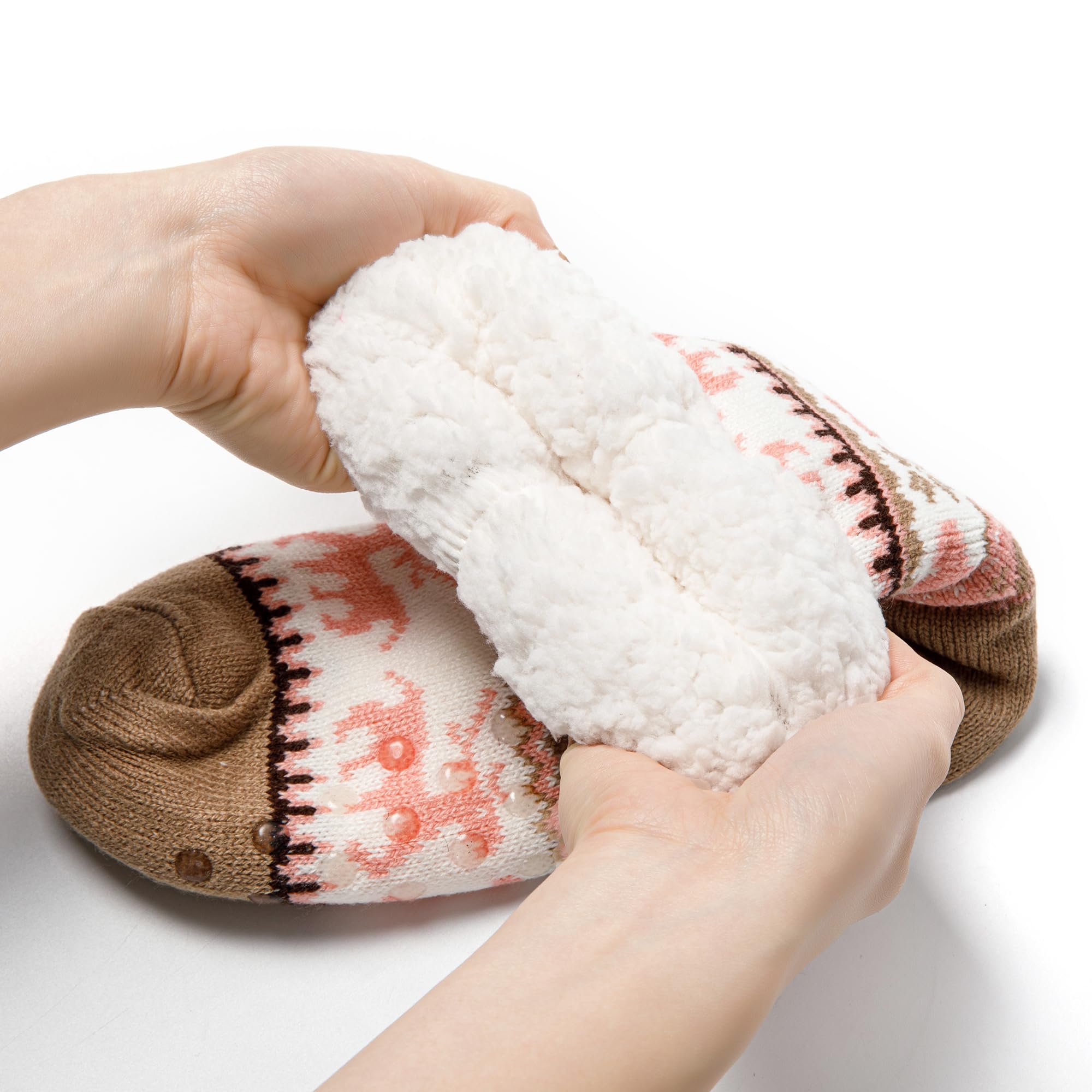 JOMIX Calze Antiscivolo Donna Invernali Pantofole Calde Imbottite Felpate