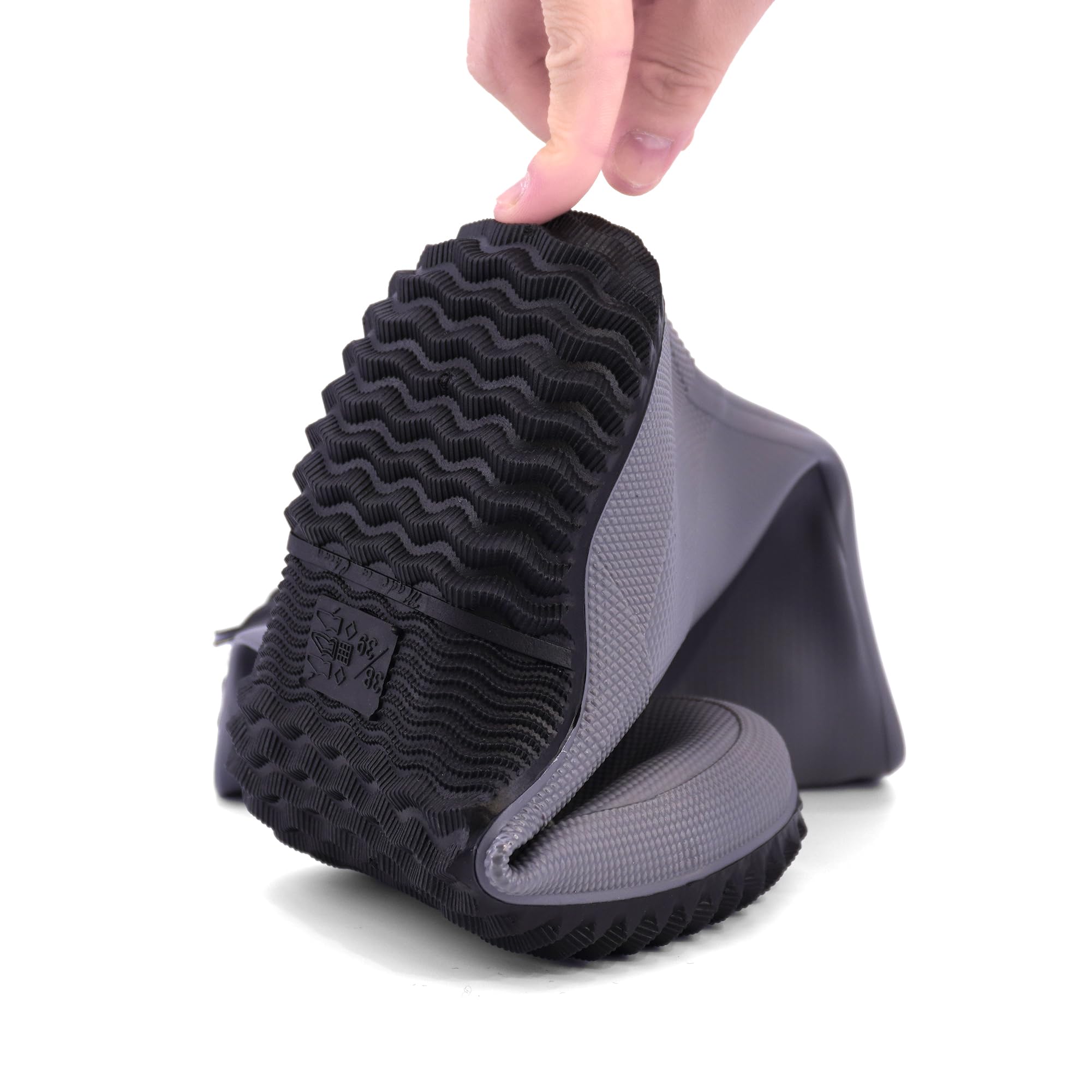 JOMIX Unisex Gummistiefel Damen Herren Faltbar Hoch Regenstiefel Wasserdichte Rutschfest Leicht PVC Stiefel Garten Regenschuhe