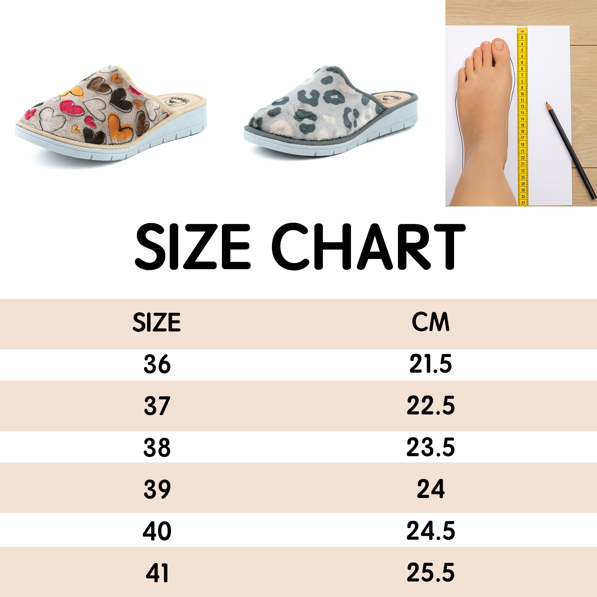 JOMIX Hausschuhe Damen Winter Gefüttert Rutschfest Geschlossene Pantoffeln Hausclogs mit offener Ferse Mules Plüsch Flauschiger Leichte Leise Sohle Leo-Print Made in Italy