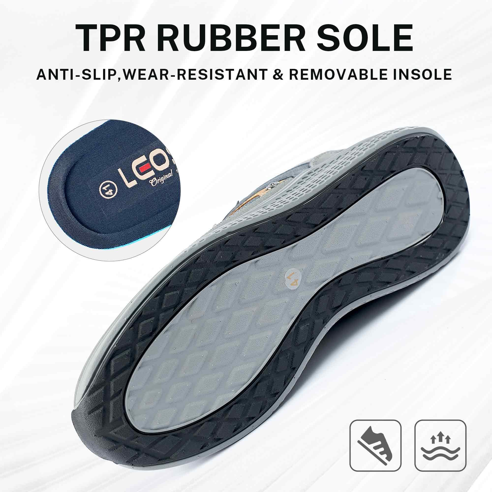 LEOSS ORIGINAL Scarpe da Ginnastica Uomo Sneaker con Lacci Scarpe da Città Scarpe da Escursionismo Casual Scarpe da Walking in Pelle Sportive