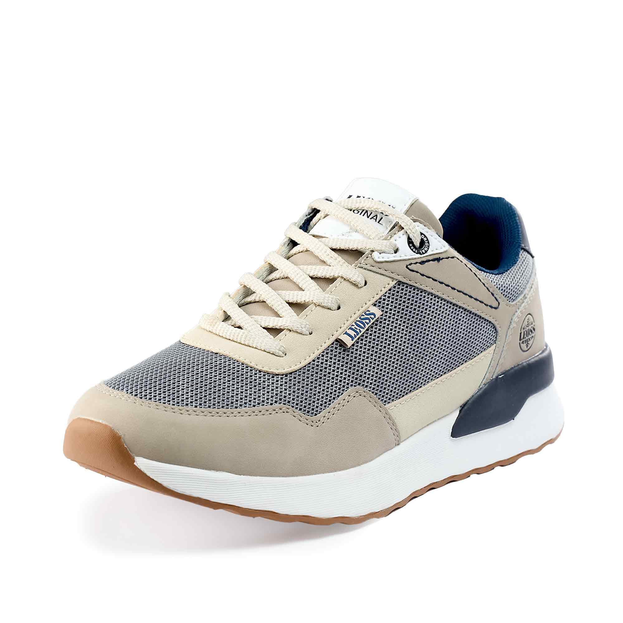 LEOSS ORIGINAL Scarpe da Ginnastica Uomo Sneaker con Lacci Scarpe da Città Scarpe da Escursionismo Casual Scarpe da Walking in Pelle Sportive
