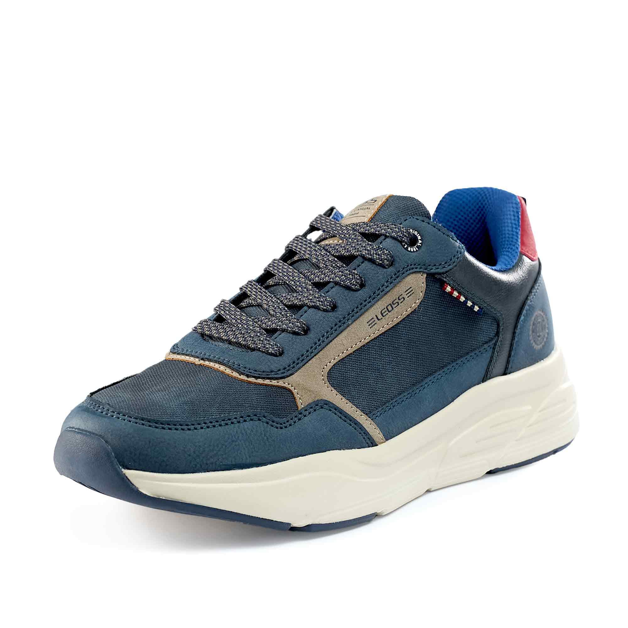 LEOSS ORIGINAL Scarpe da Ginnastica Uomo Sneaker con Lacci Scarpe da Città Scarpe da Escursionismo Casual Scarpe da Walking in Pelle Sportive