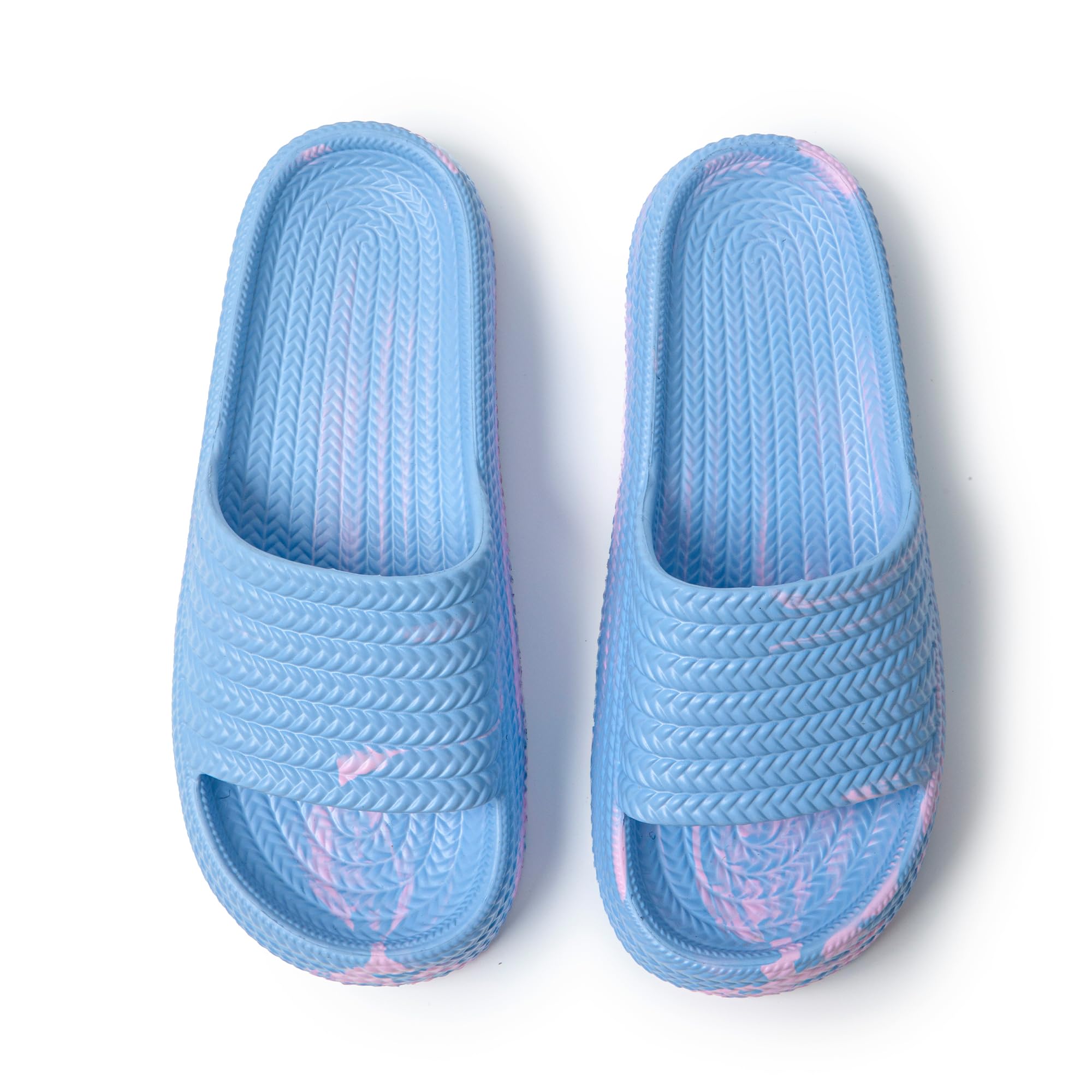 JOMIX Badeschuhe Damen Sommer Cozy Slides Rutschfest Gummi Badelatschen Weich Pool Strand Schlappen Schwimmen Badeschlappen Pantoletten Slippers
