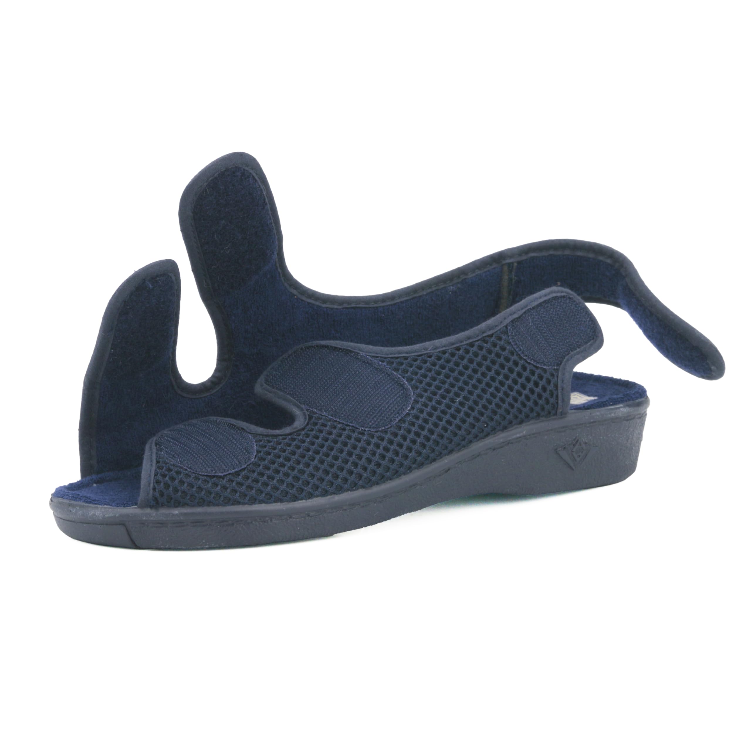 JOMIX Gesundheitsschuhe Damen Orthopädische Hauschuhe Diabetiker Schuhe Weiche Keilabsatz Hallux Valgus Schuhe mit Klettverschluss Sandalen Rutschfeste