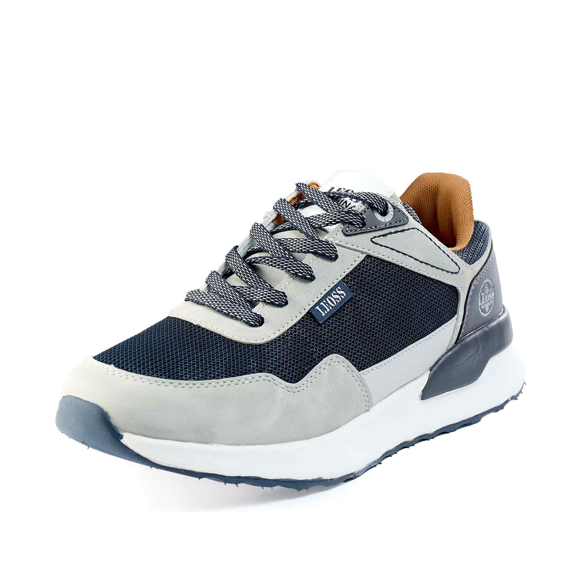 LEOSS ORIGINAL Scarpe da Ginnastica Uomo Sneaker con Lacci Scarpe da Città Scarpe da Escursionismo Casual Scarpe da Walking in Pelle Sportive