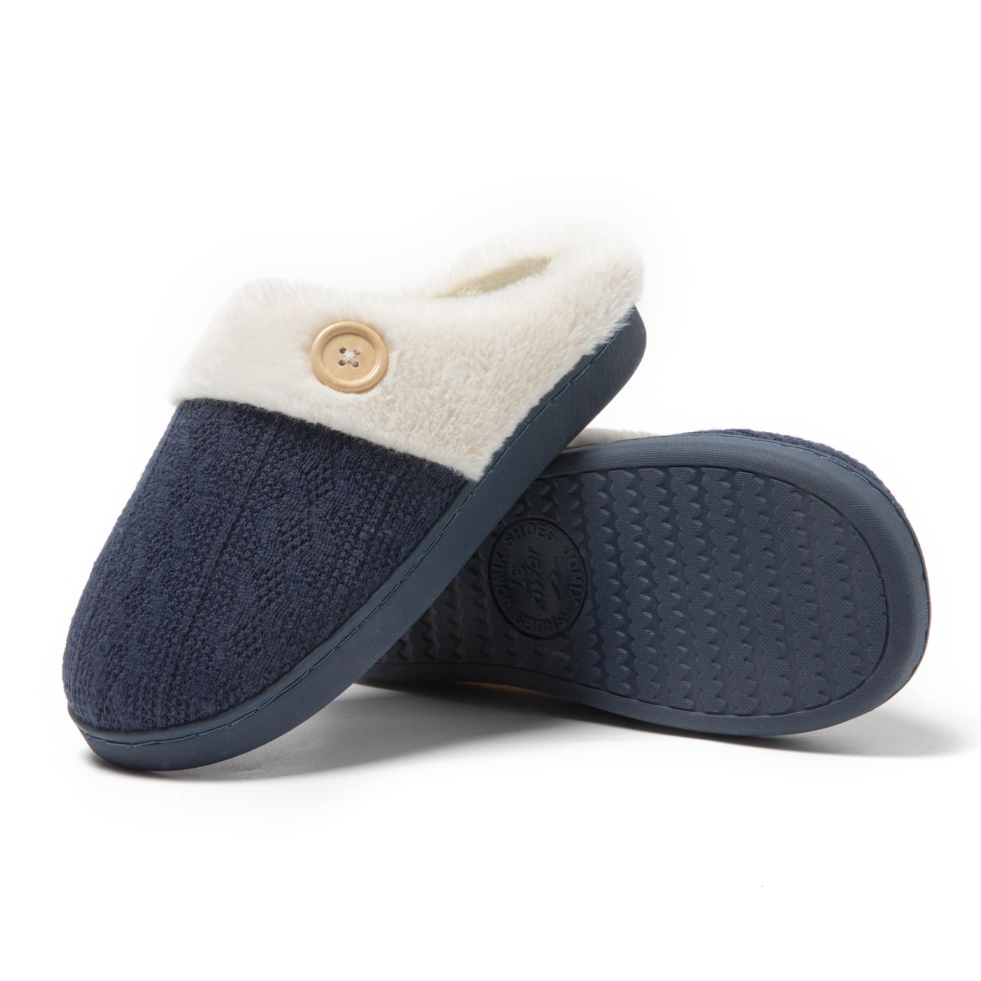 JOMIX Pantofole Invernali da Donna Imbottite Calde Pelose