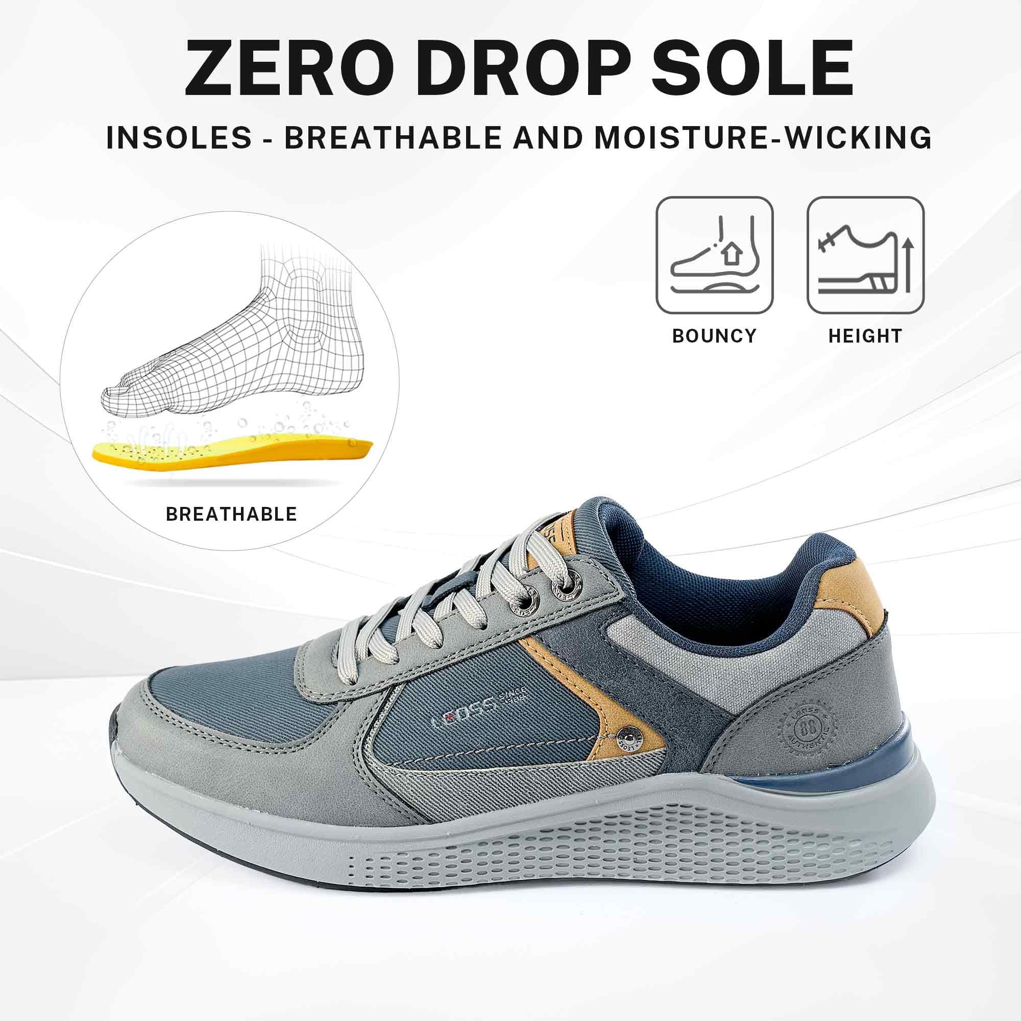 LEOSS ORIGINAL Scarpe da Ginnastica Uomo Sneaker con Lacci Scarpe da Città Scarpe da Escursionismo Casual Scarpe da Walking in Pelle Sportive