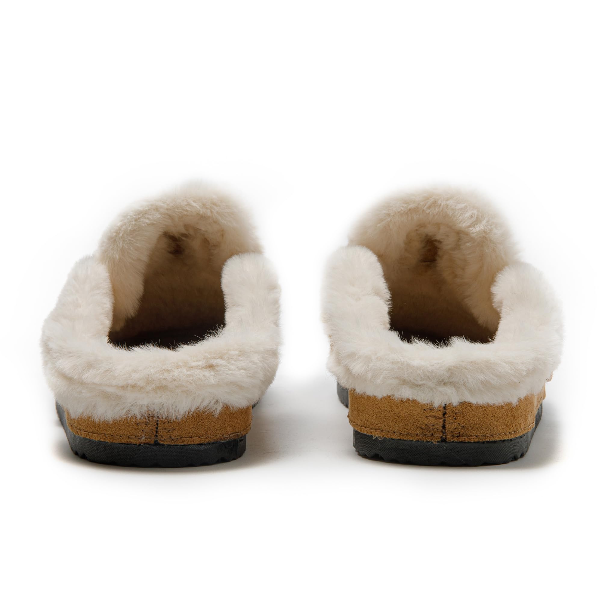 JOMIX Damen Hausschuhe Winter Warme Plüsch Gefüttert Pantoffeln Bequeme Flache Kunstwildleder Slippers mit Verstellbar Schnalle Indoor Outdoor