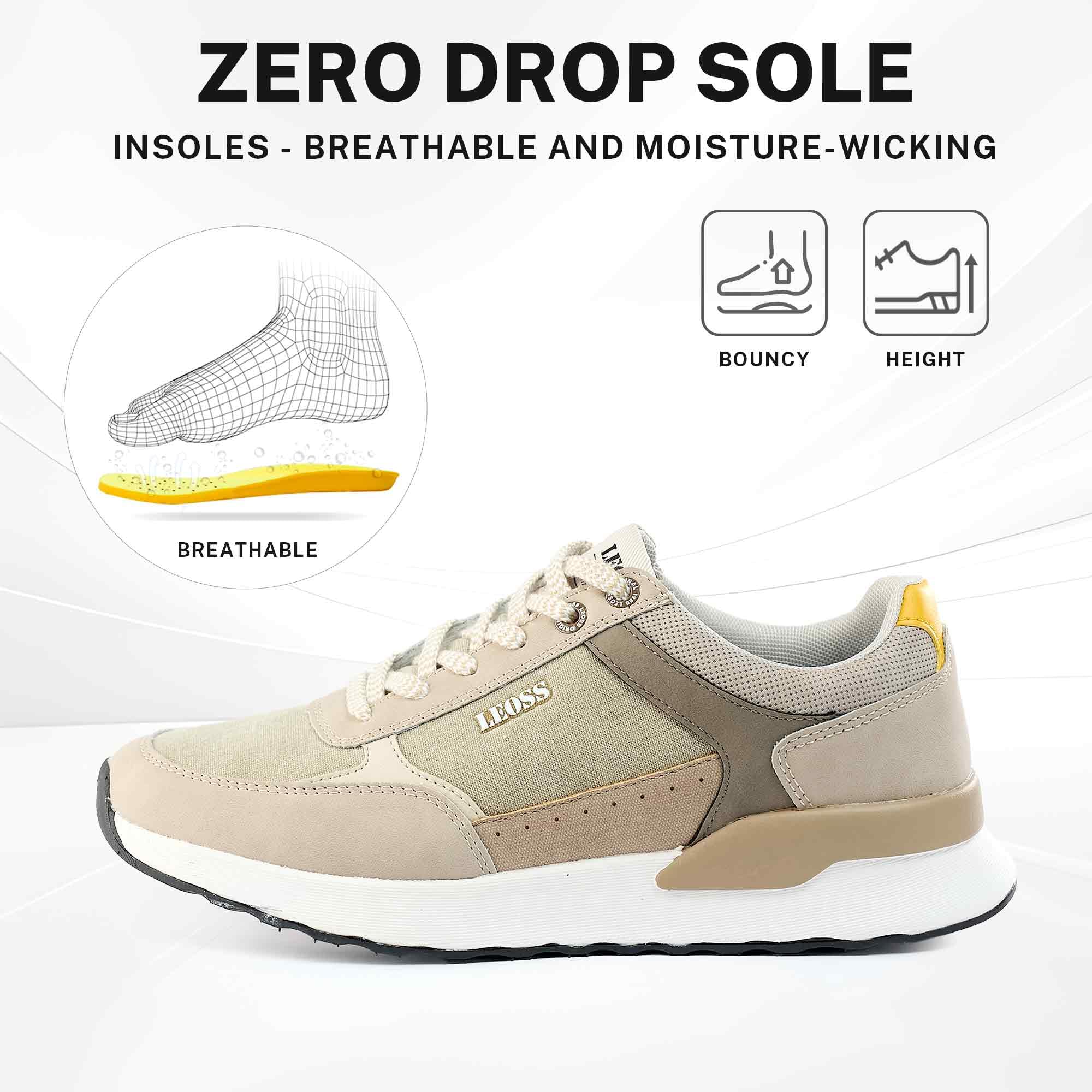 LEOSS ORIGINAL Zapatillas Casual Transpirables para Hombre con Cordones