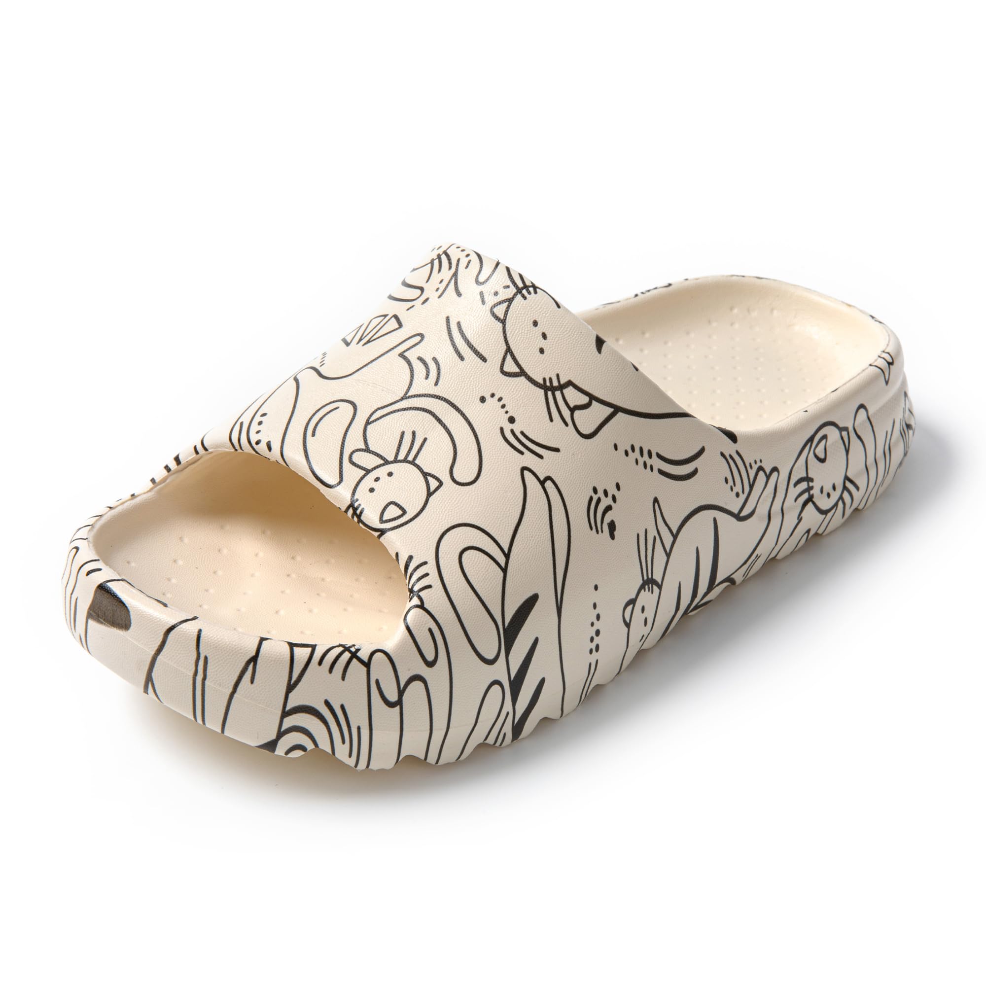 JOMIX Damen Badelatschen Sommer Dicke Sole Pantoletten 100% EVA Weiche Badeschuhe Süße Schlappen Lustig Sandalen