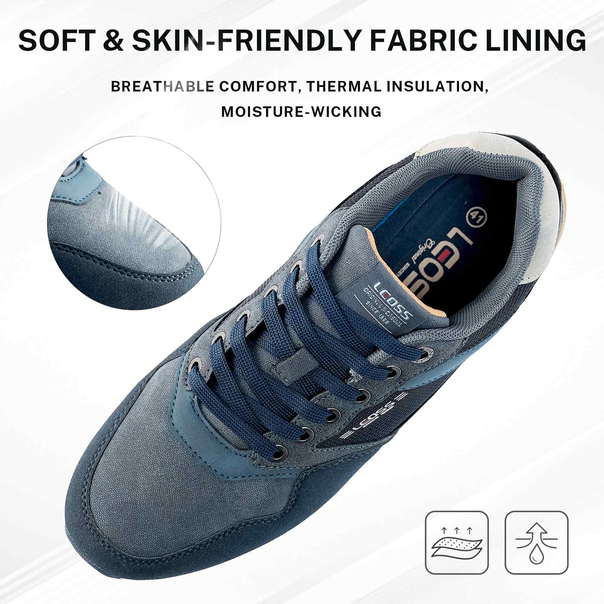 LEOSS ORIGINAL Zapatillas de deporte para hombre, zapatillas con cordones, zapatos de ciudad, zapatos de senderismo informales, zapatos de caminar de cuero deportivos