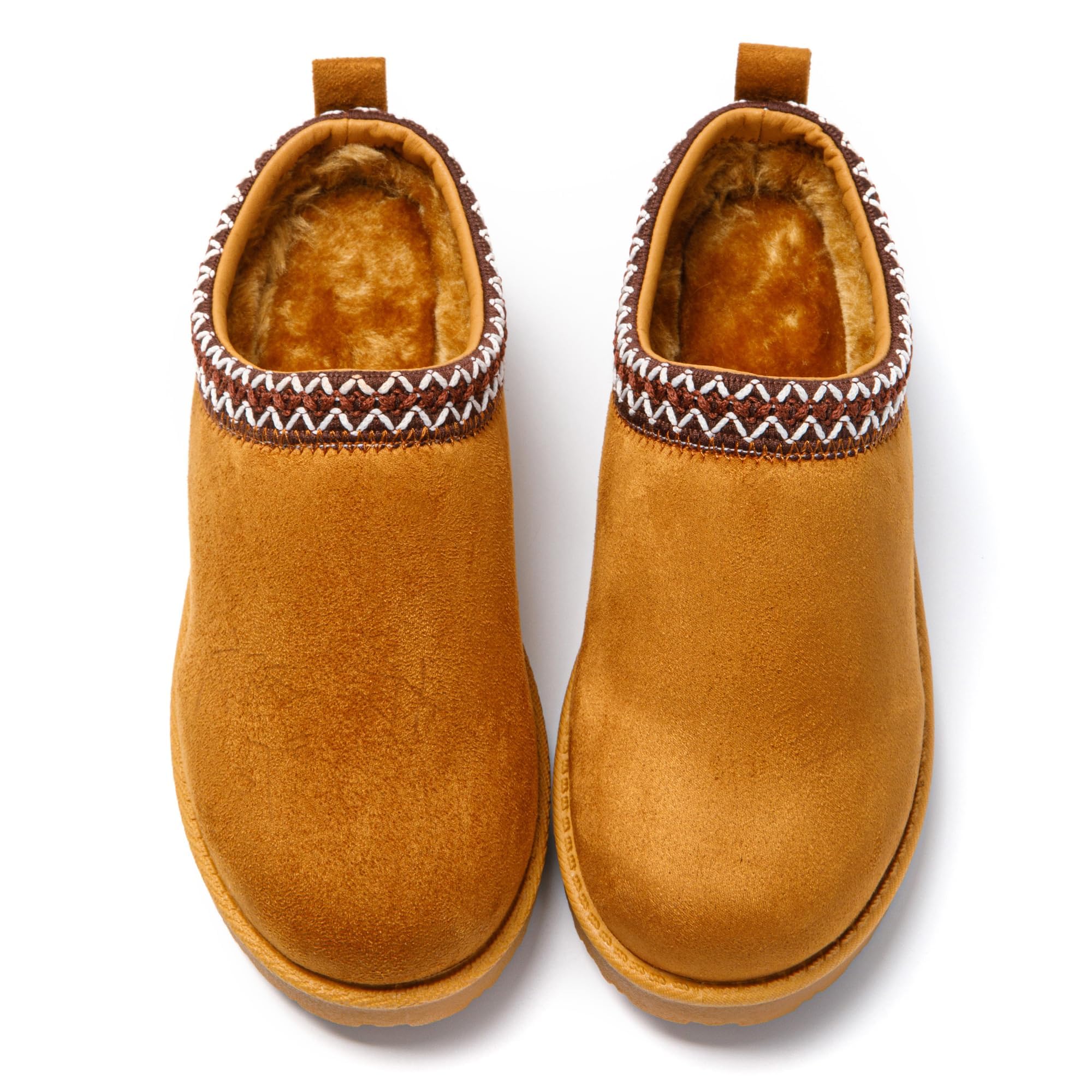JOMIX Winter Hausschuhe Damen Lässige Slip On Slipper Warme Plüsch Kunstwildleder Geschlossen Pantoffeln
