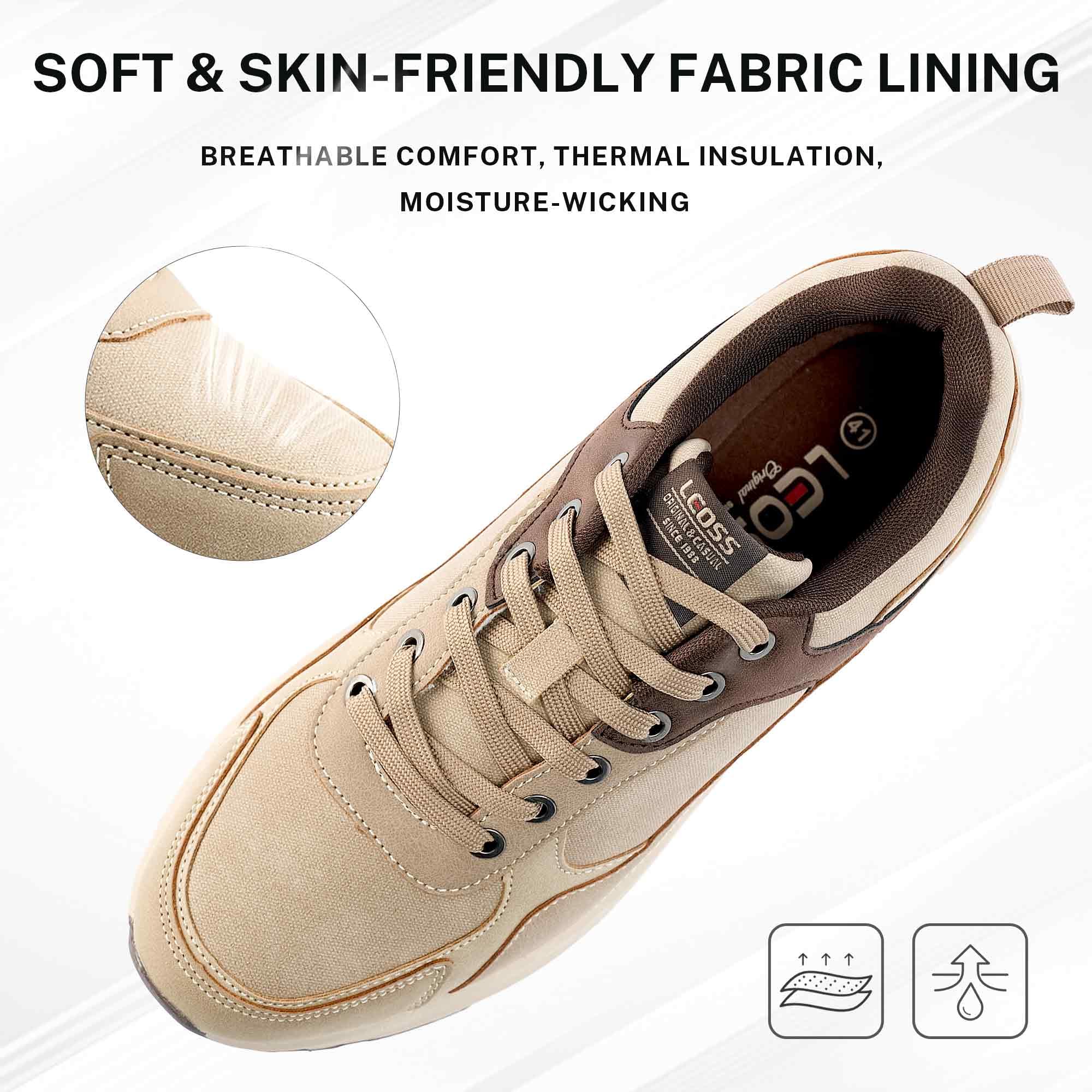 LEOSS ORIGINAL Scarpe da Ginnastica Uomo Sneaker con Lacci Scarpe da Città Scarpe da Escursionismo Casual Scarpe da Walking in Pelle Sportive