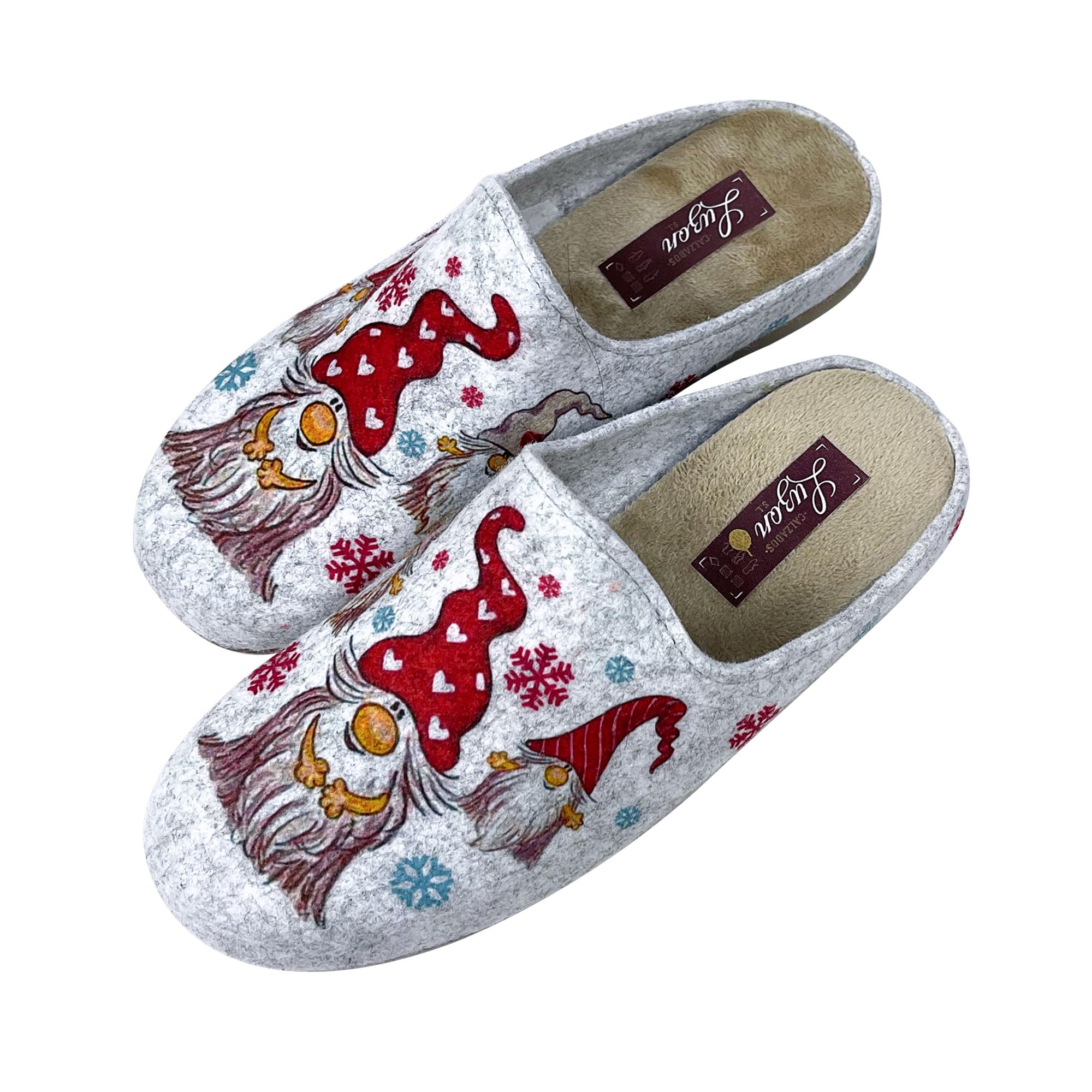 JOMIX Pantofole Donna Invernali con Stampa Animale Made in Spagna
