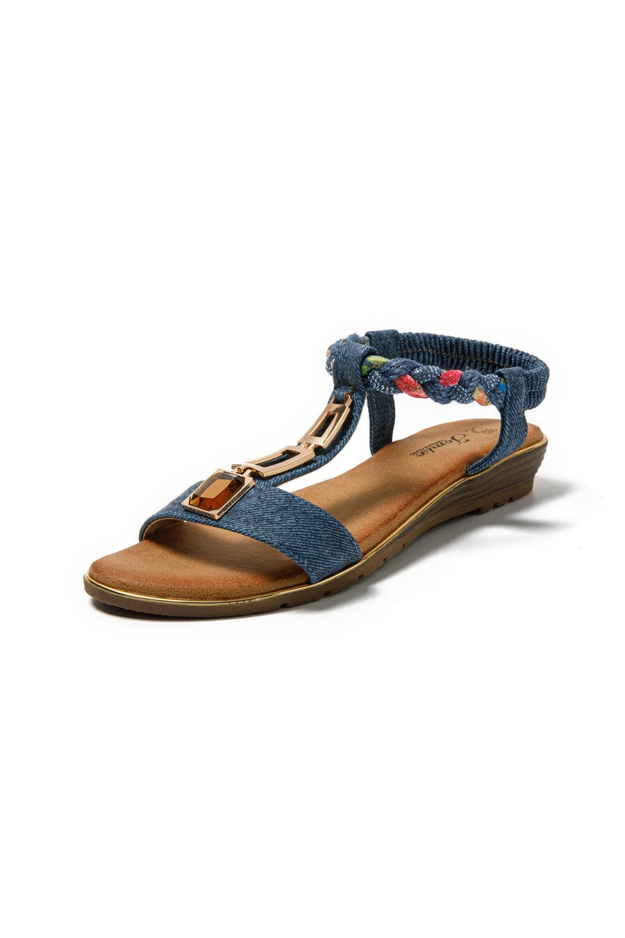 JOMIX Sandali Donna Estive Eleganti Sandali Bassi Comodi con Strass SD9433 SD9434