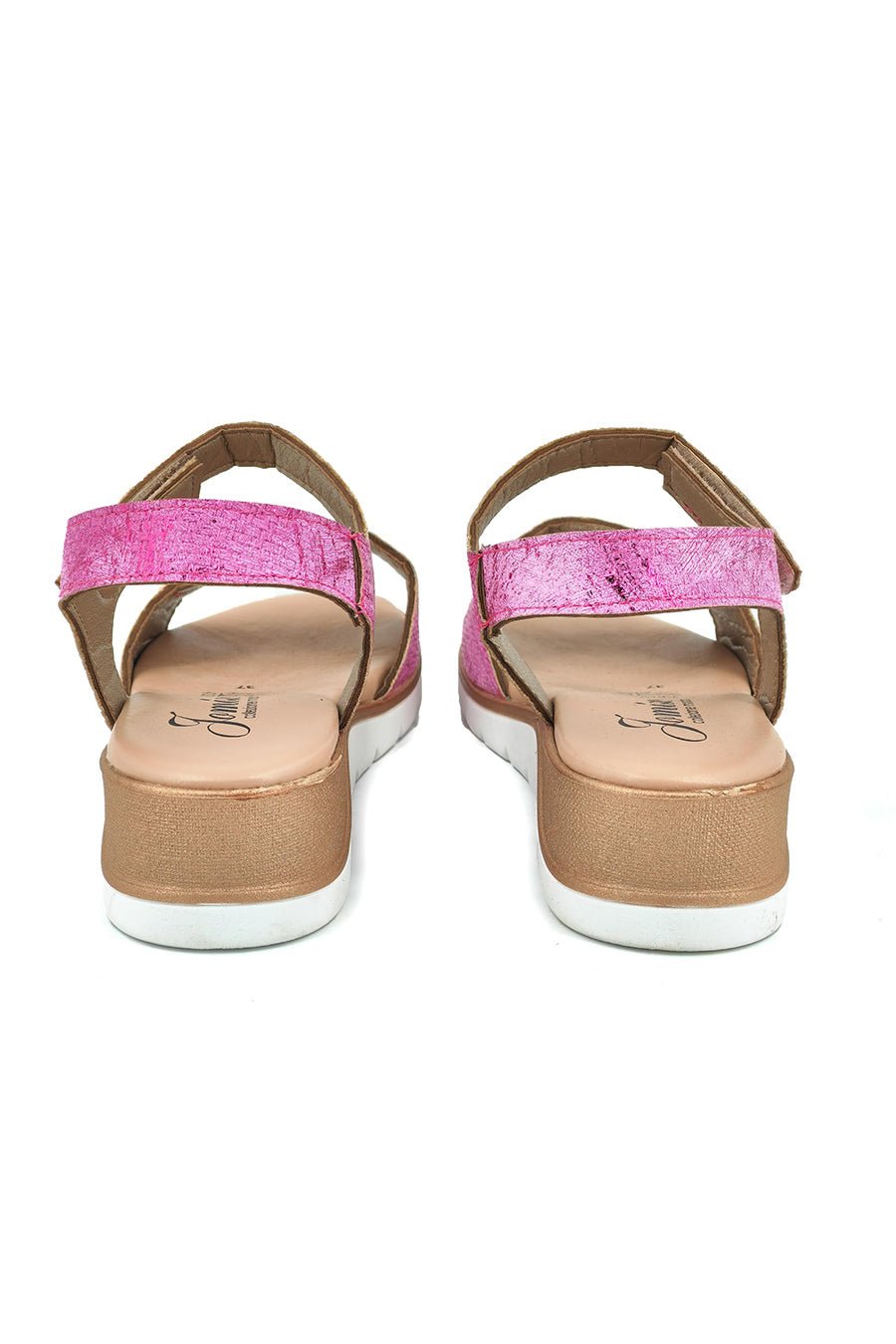 JOMIX Sandali Donna Estive Bassi Sandali Zeppa Eleganti a Strappo Regolabile da Mare Spiaggia Vera Pelle Made in Italy TD2064