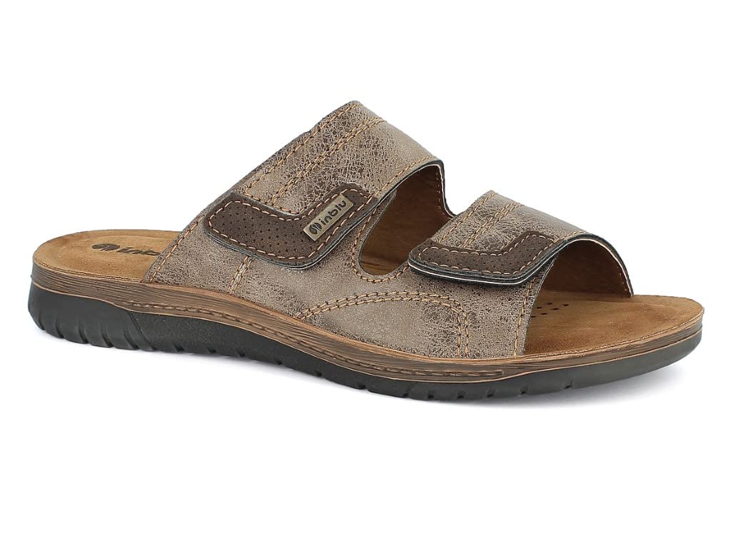 inblu Chanclas de Doble Banda con Práctica Tira, Mule Hombre