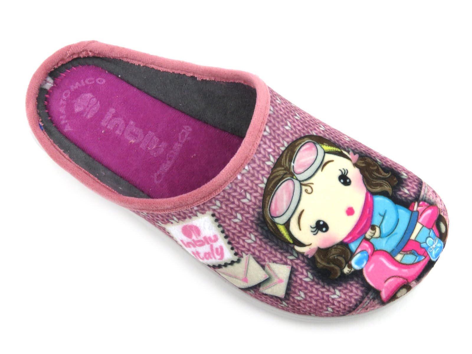 inblu Viaje, Zapatillas de Mujer con muñeca, Plantilla Acolchada, 35/63, Pantuflas, Rosa, 36 EU
