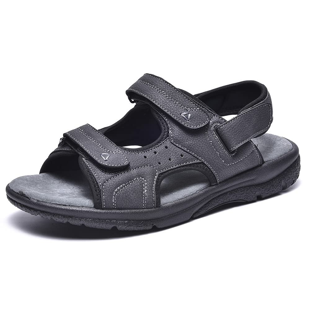 JOMIX Athletische Sandalen Herren Klettverschluss Sommer Rutschfest Flach Wandersandalen Outdoor Strand Reisen Trekking Wander