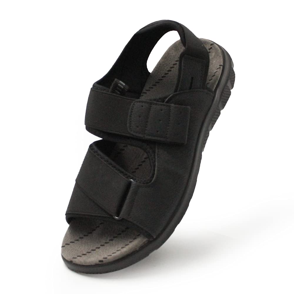 JOMIX Athletische Sandalen Herren Klettverschluss Sommer Rutschfest Flach Wandersandalen Outdoor Strand Reisen Trekking Wander
