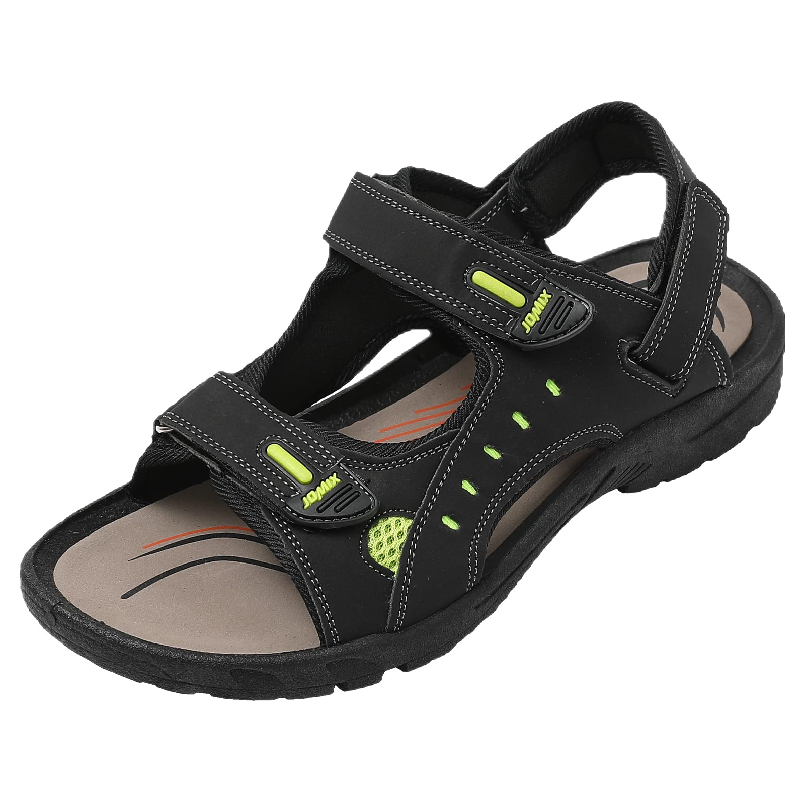 JOMIX Athletische Sandalen Herren Klettverschluss Sommer Rutschfest Flach Wandersandalen Outdoor Strand Reisen Trekking Wander