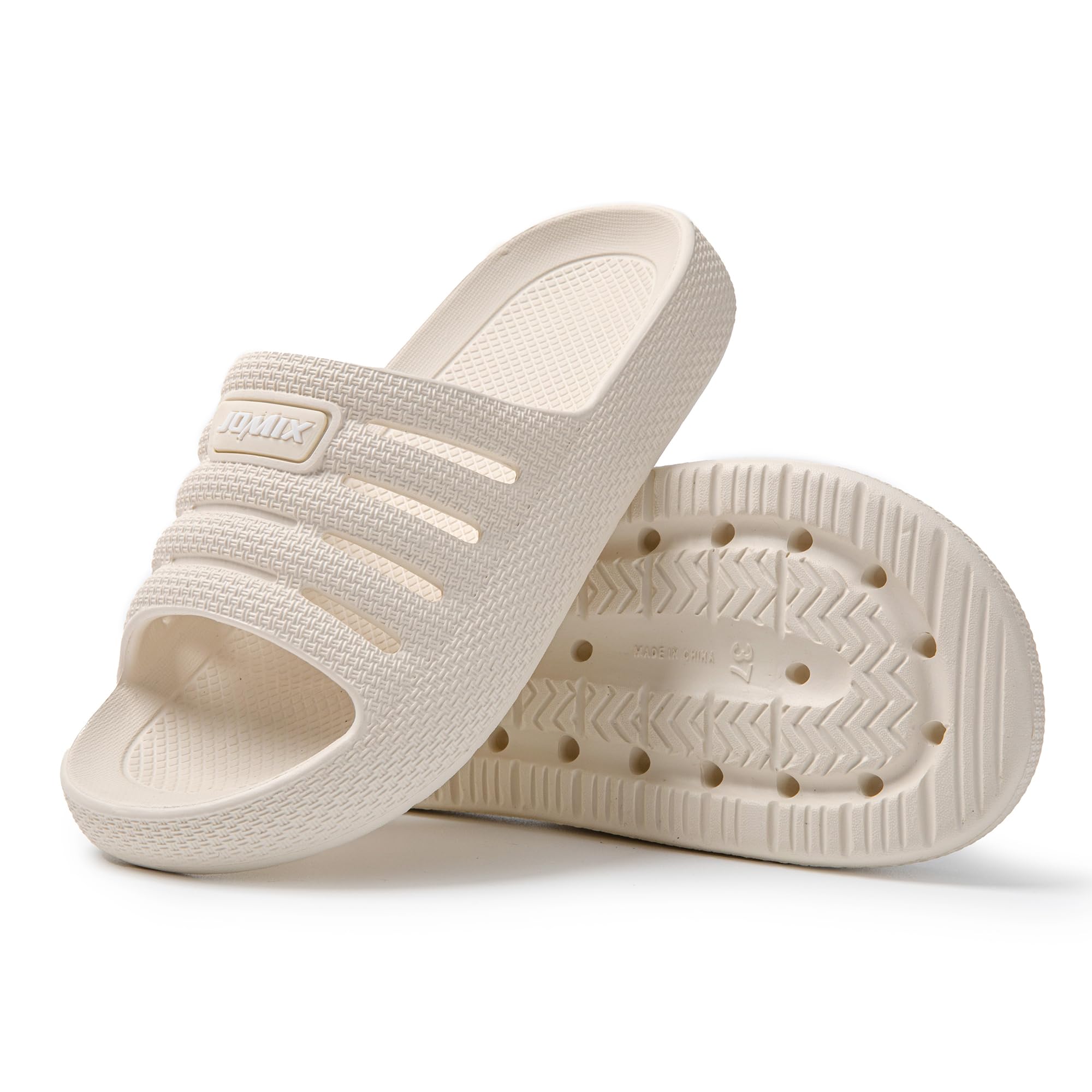 JOMIX Badelatschen Damen Sommer Badeschlappen Slides Weich Schlappen Gummi Sandalen Rutschfest Strand Schwimmen Pantoletten Indoor Outdoor