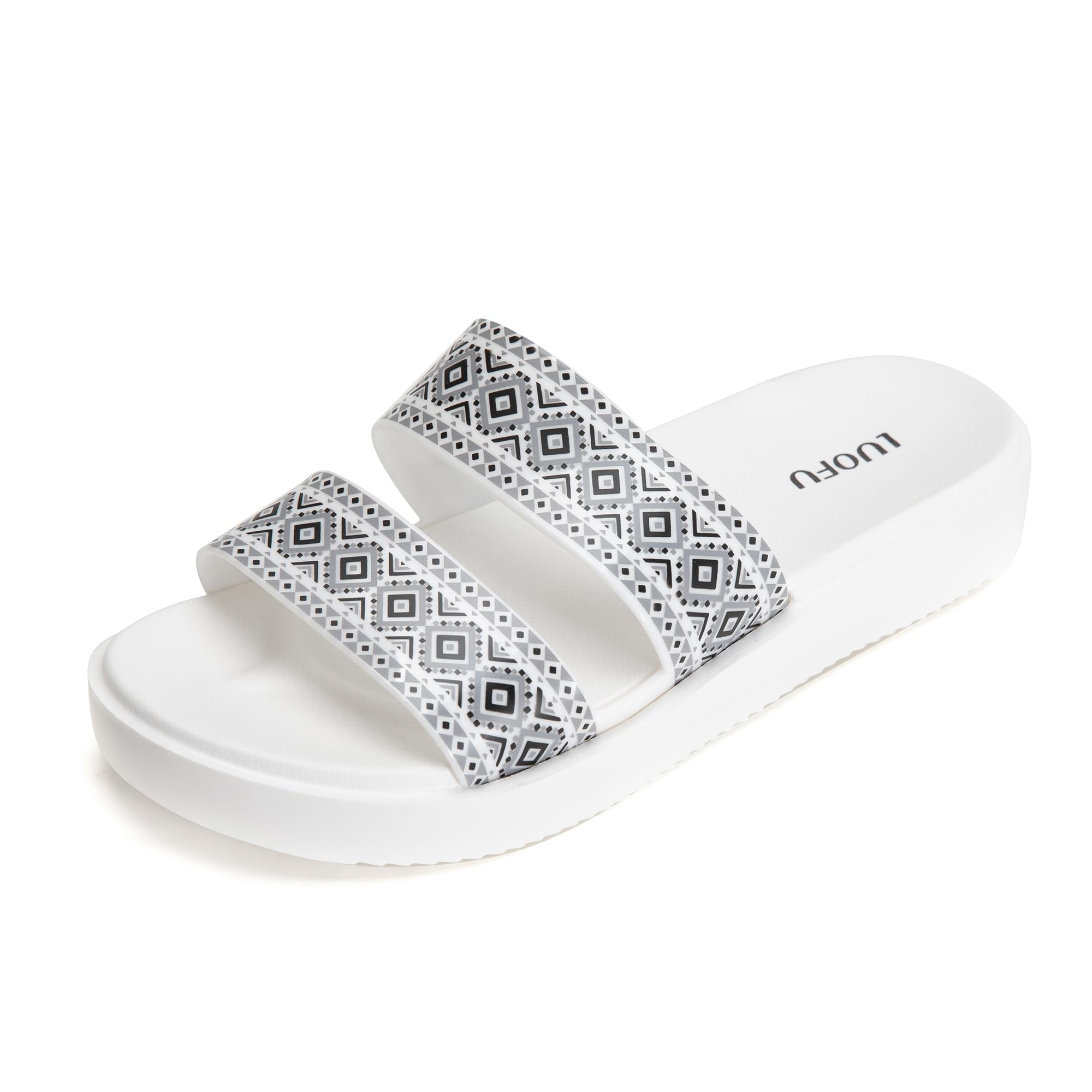 JOMIX Badeschuhe Damen - Sommer Badeschlappen Bequeme Rutschfeste Slipper Hausschuhe Leicht Badelatschen Indoor Outdoor