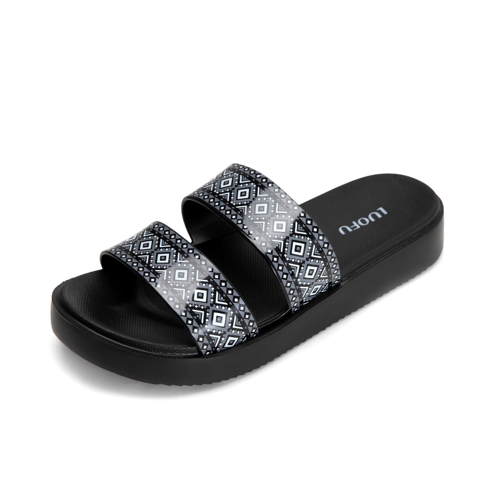 JOMIX Badeschuhe Damen - Sommer Badeschlappen Bequeme Rutschfeste Slipper Hausschuhe Leicht Badelatschen Indoor Outdoor