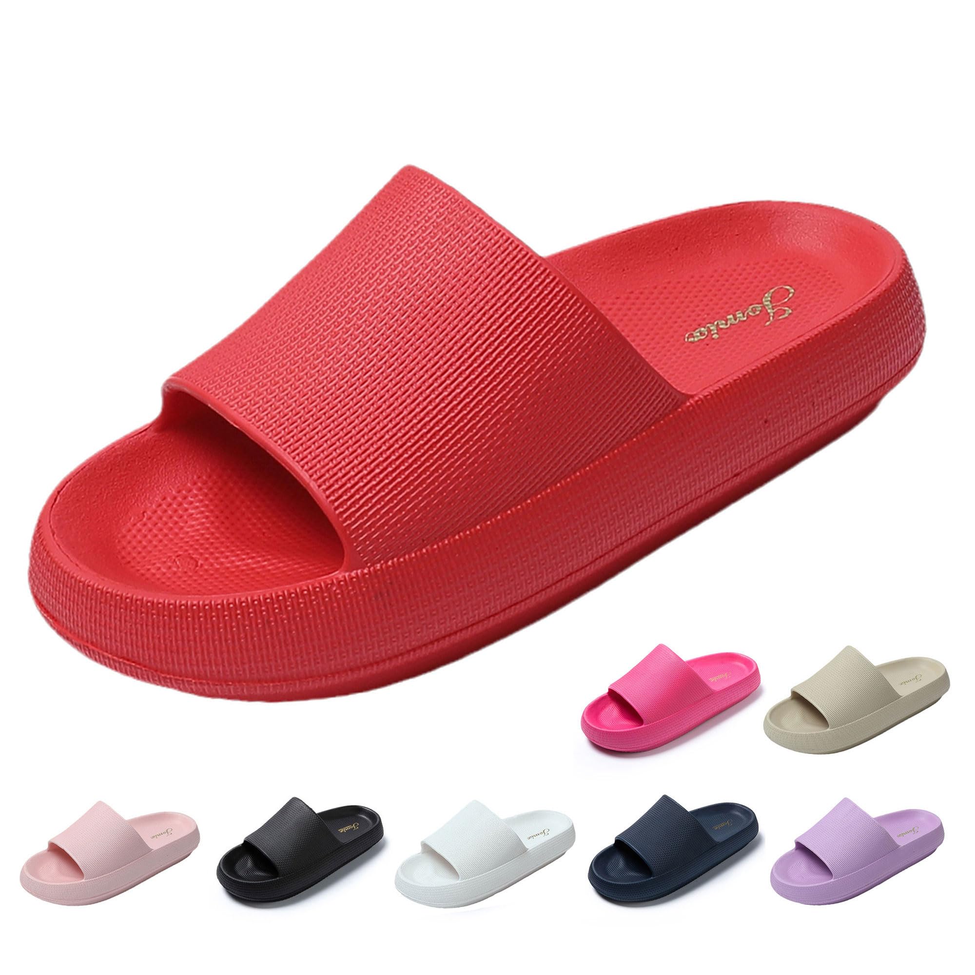 JOMIX Badeschuhe Damen Sommer Plateau Pantoletten EVA Badelatschen Leicht Sandalen für Strand