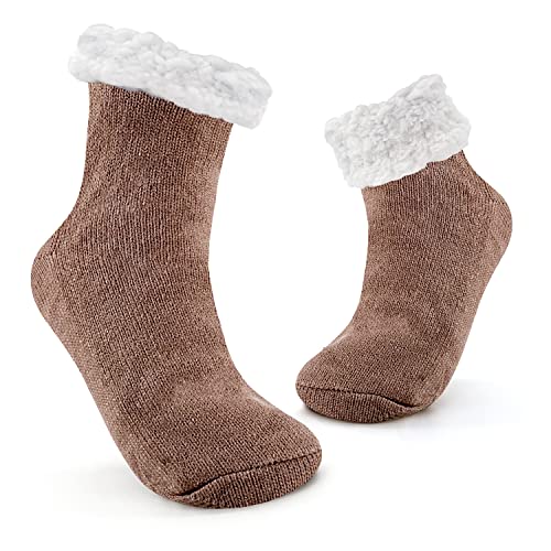 JOMIX Calze Antiscivolo Donna Invernali Calzini a Pantofole Imbottite Felpate Calzettoni Caldi