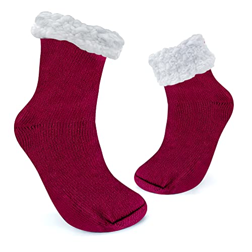 JOMIX Calze Antiscivolo Donna Invernali Calzini a Pantofole Imbottite Felpate Calzettoni Caldi