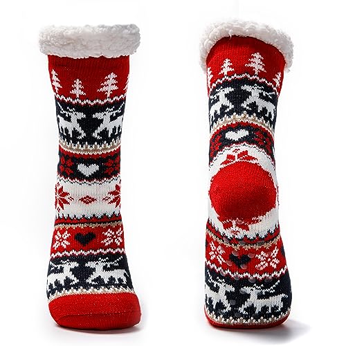 JOMIX Calze Antiscivolo Donna Invernali Pantofole Calde Imbottite Felpate