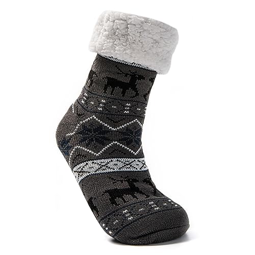 JOMIX Calze Antiscivolo Uomo Invernali Pantofole Calde Imbottite Felpate