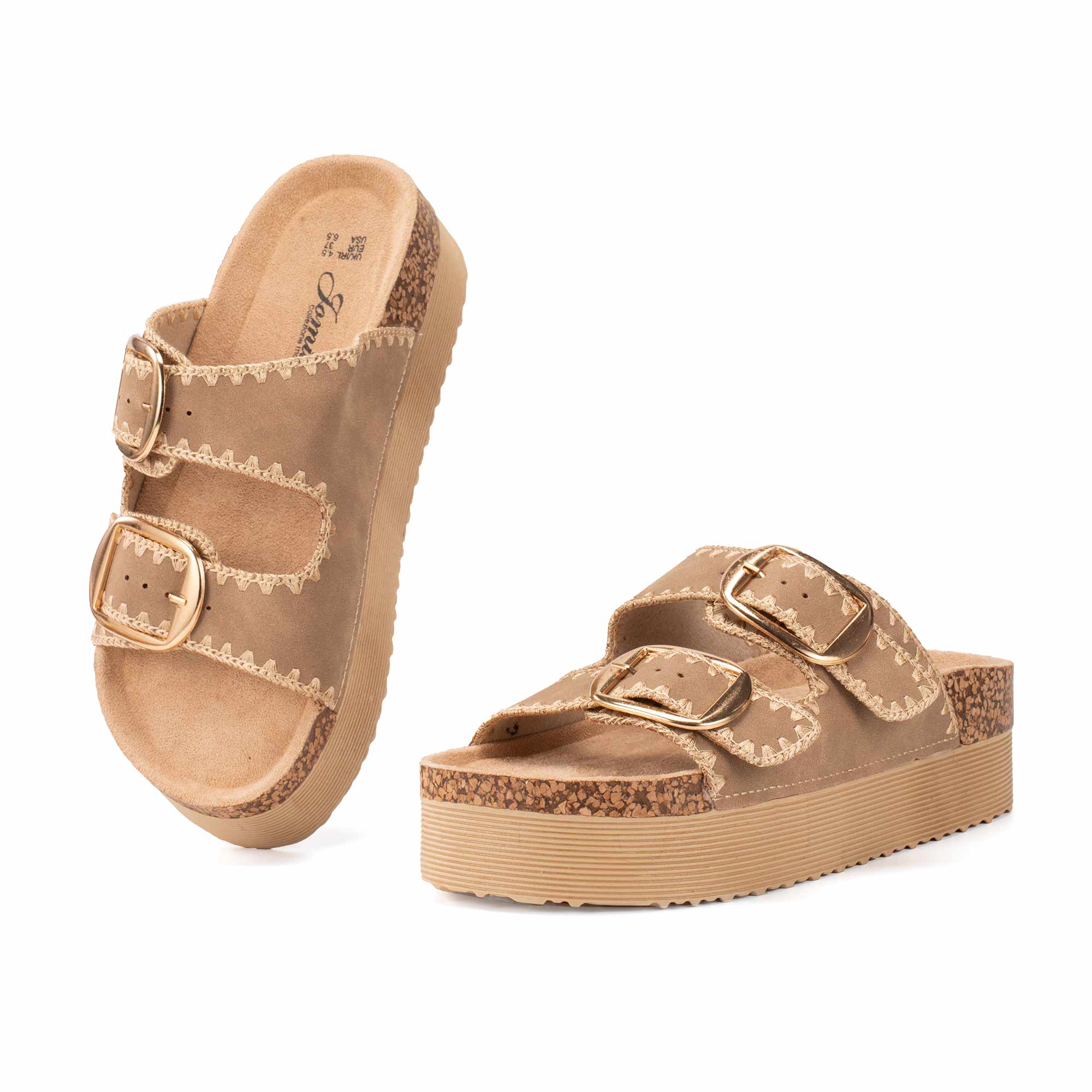 JOMIX Ciabatte da Donna in Sughero Estive Morbide Scarpe da Spiaggia