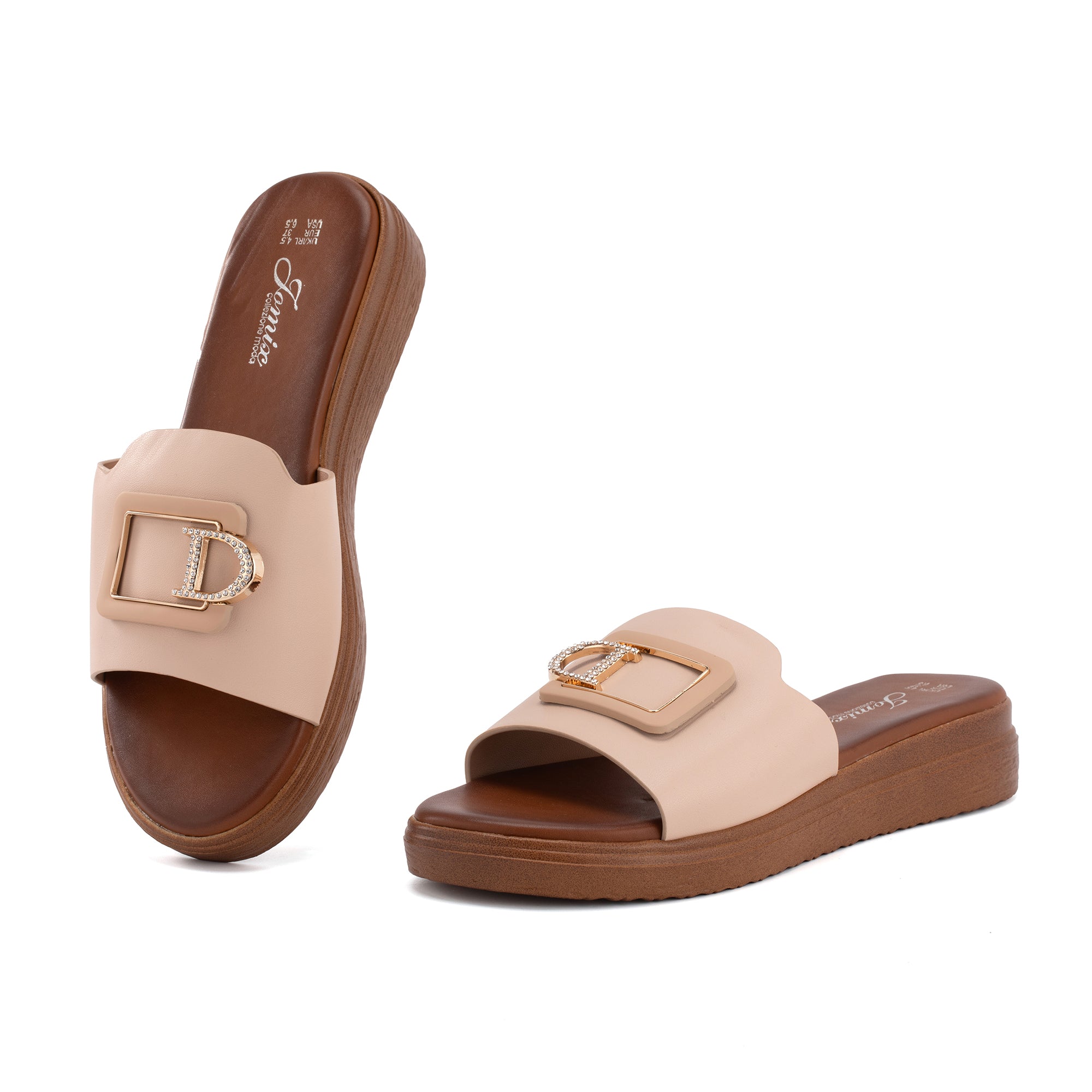 JOMIX Ciabatte Donna Estive Anatomiche Pantofole Zeppa Fibbia Regolabile Comode WFC250358