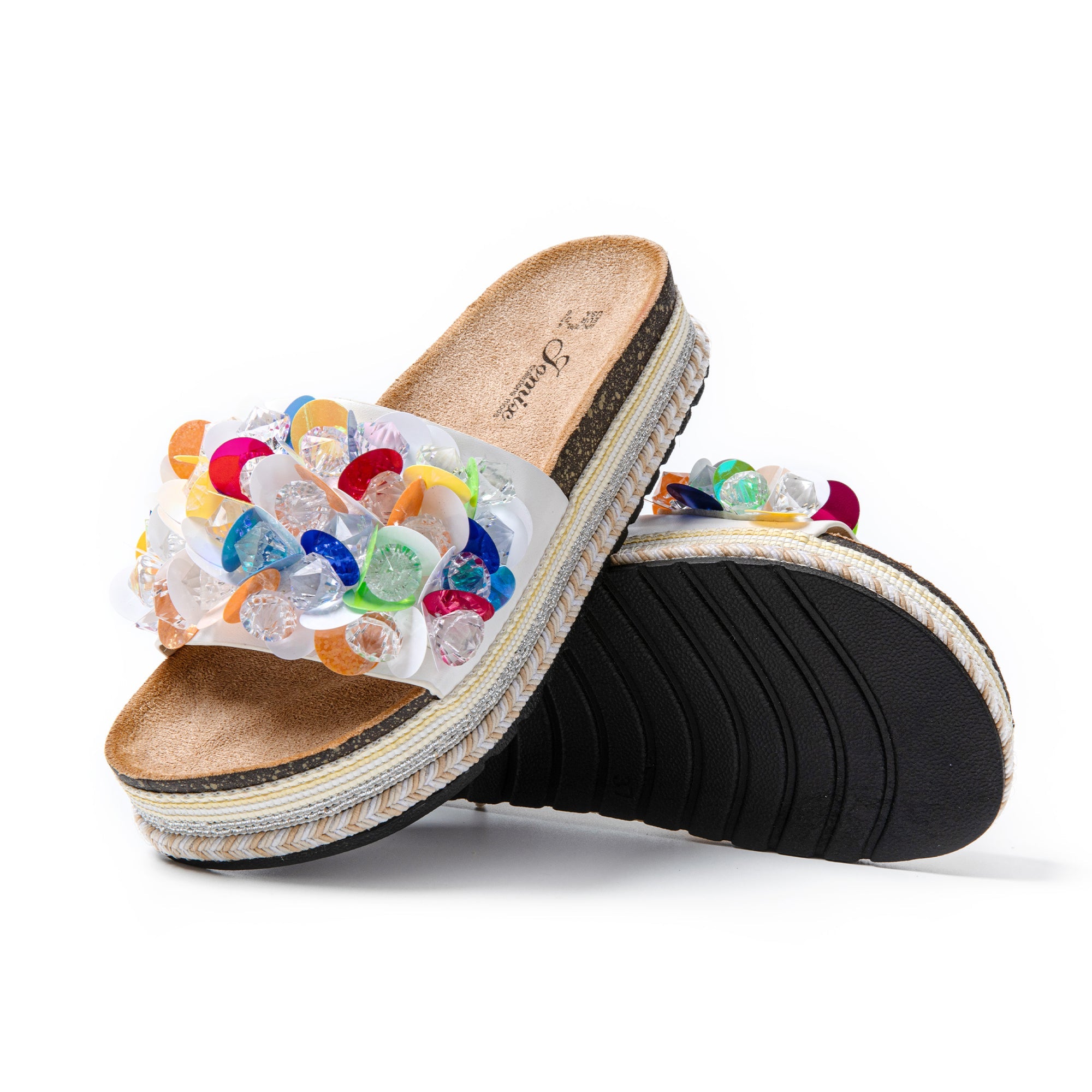 JOMIX Ciabatte Donna Estive Pantofole alla moda con decorazione a conchiglia SD9336